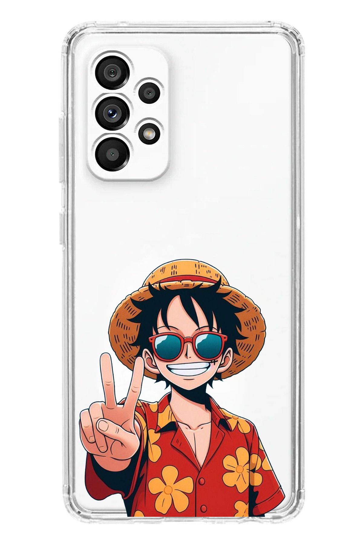 TechTree SAMSUNG Galaxy A23 Uyumlu Monkey D. Luffy Tasarımlı Şeffaf Silikon Kılıf