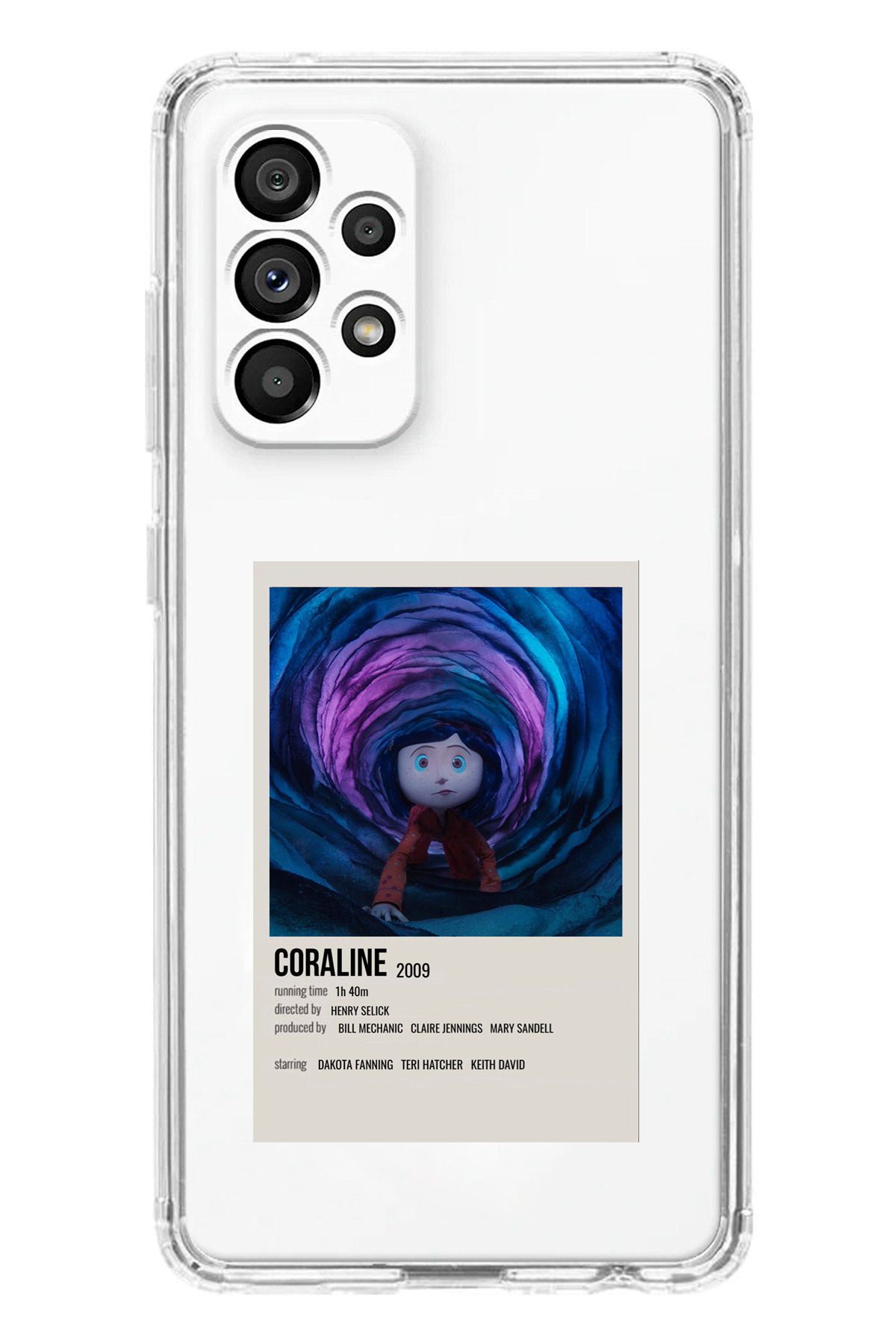 TechTree SAMSUNG Galaxy A23 Uyumlu Coraline - Koralin ve Gizli Dünya Tasarımlı Şeffaf Silikon Kılıf