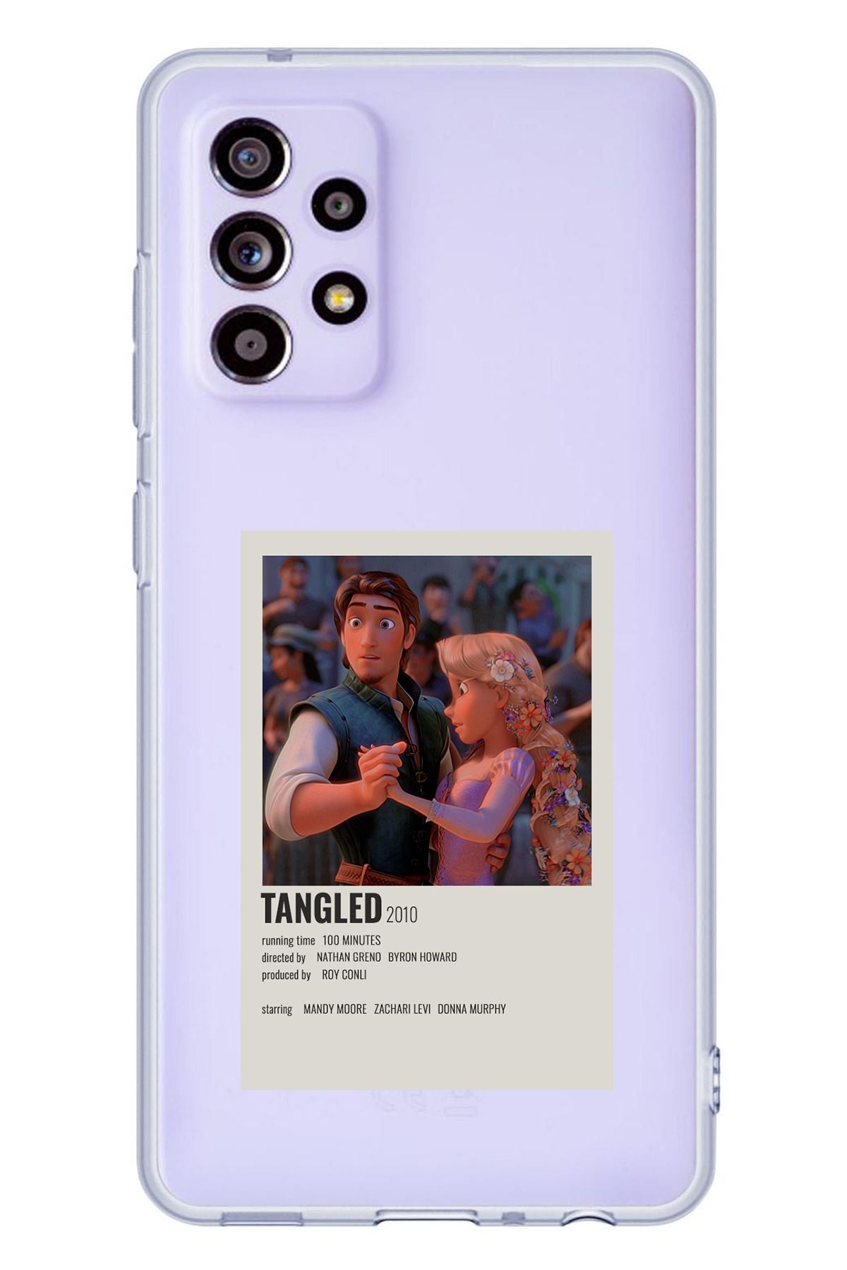 TechTree SAMSUNG Galaxy A52 / A52S Uyumlu Rapunzel Tangled Tasarımlı Şeffaf Silikon Kılıf