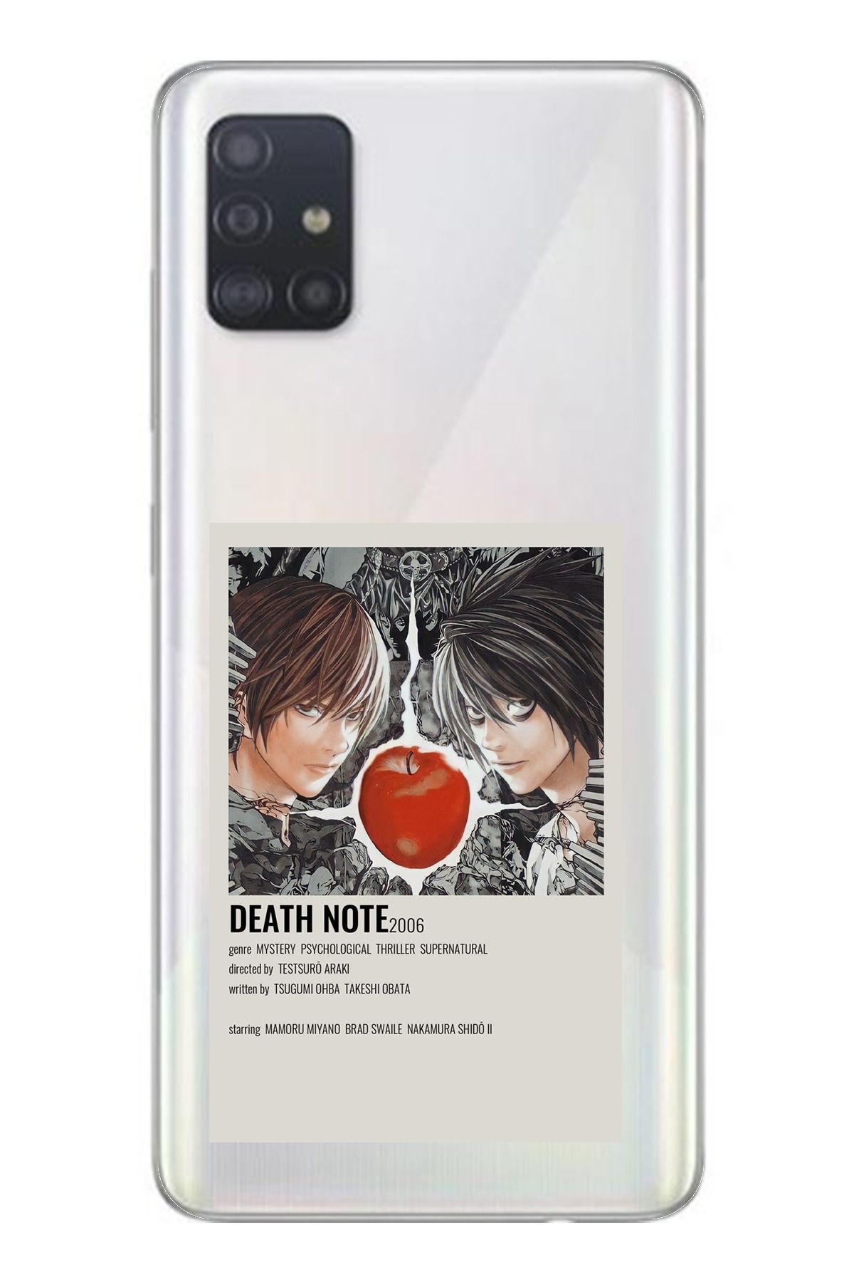 TechTree SAMSUNG Galaxy A51 Uyumlu Death Note Poster Tasarımlı Şeffaf Silikon Kılıf