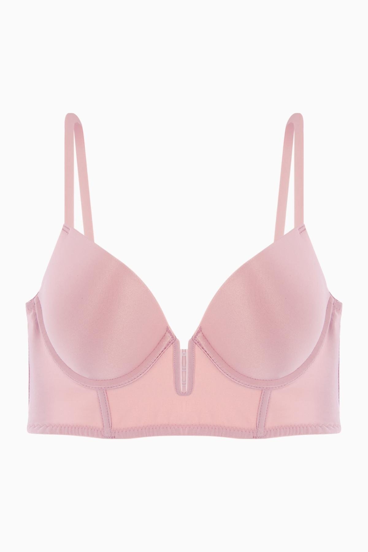 Lirio Bustier Decollete Bra - Padded - Fashion - 2573 - Pink
