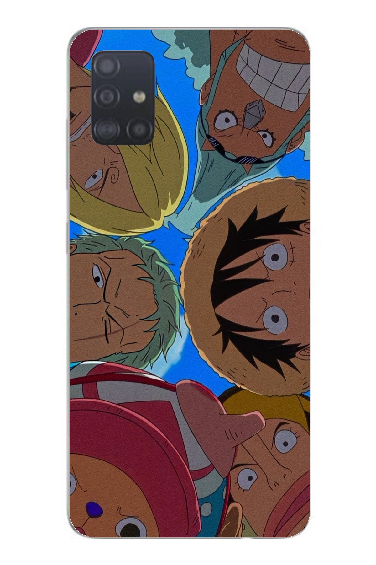 TechTree SAMSUNG Galaxy A51 Uyumlu One Piece Selfie Tasarımlı Şeffaf Silikon Kılıf