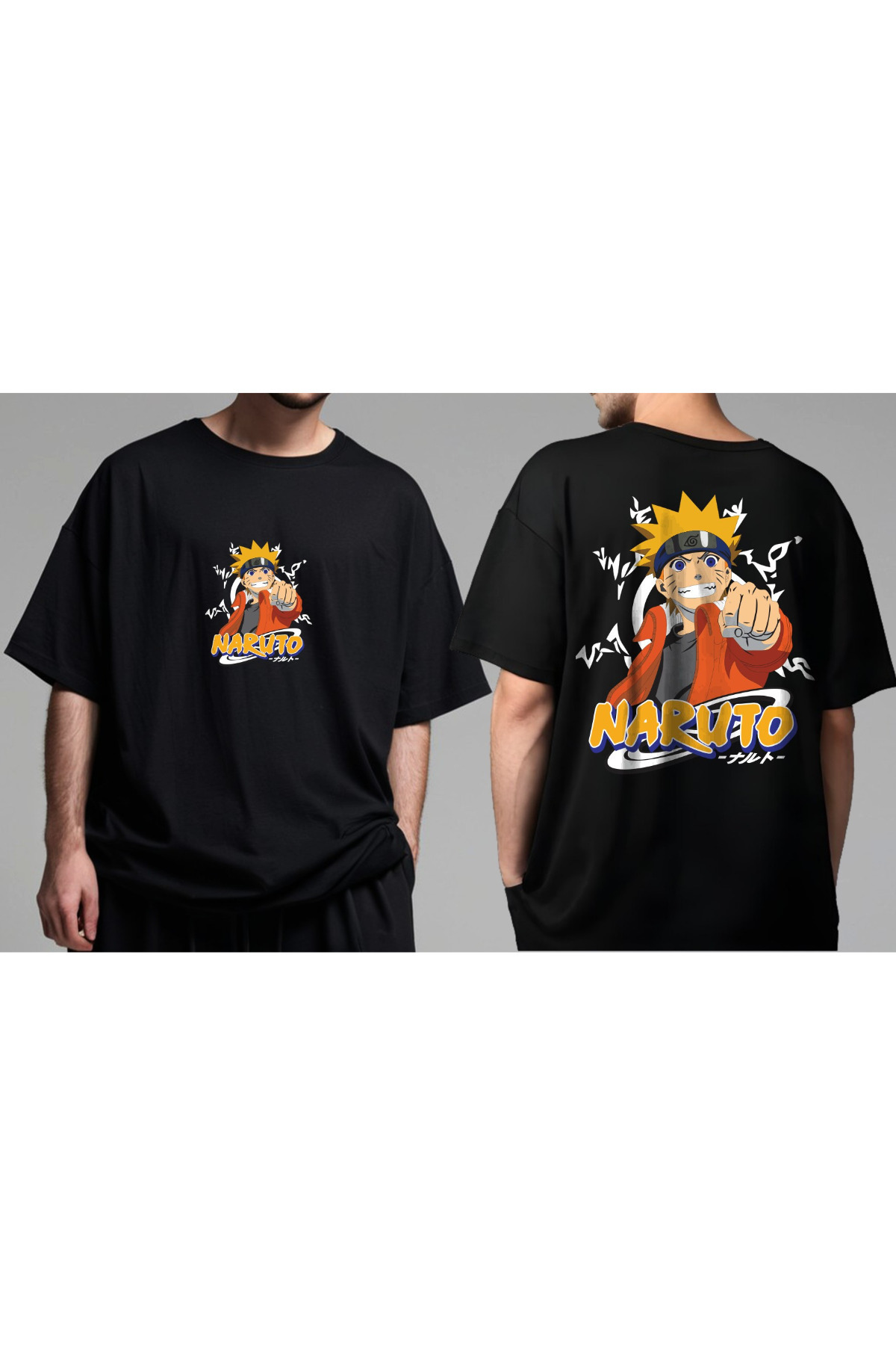 Wish BF Naruto Baskılı Oversize T-shirt görsel 3