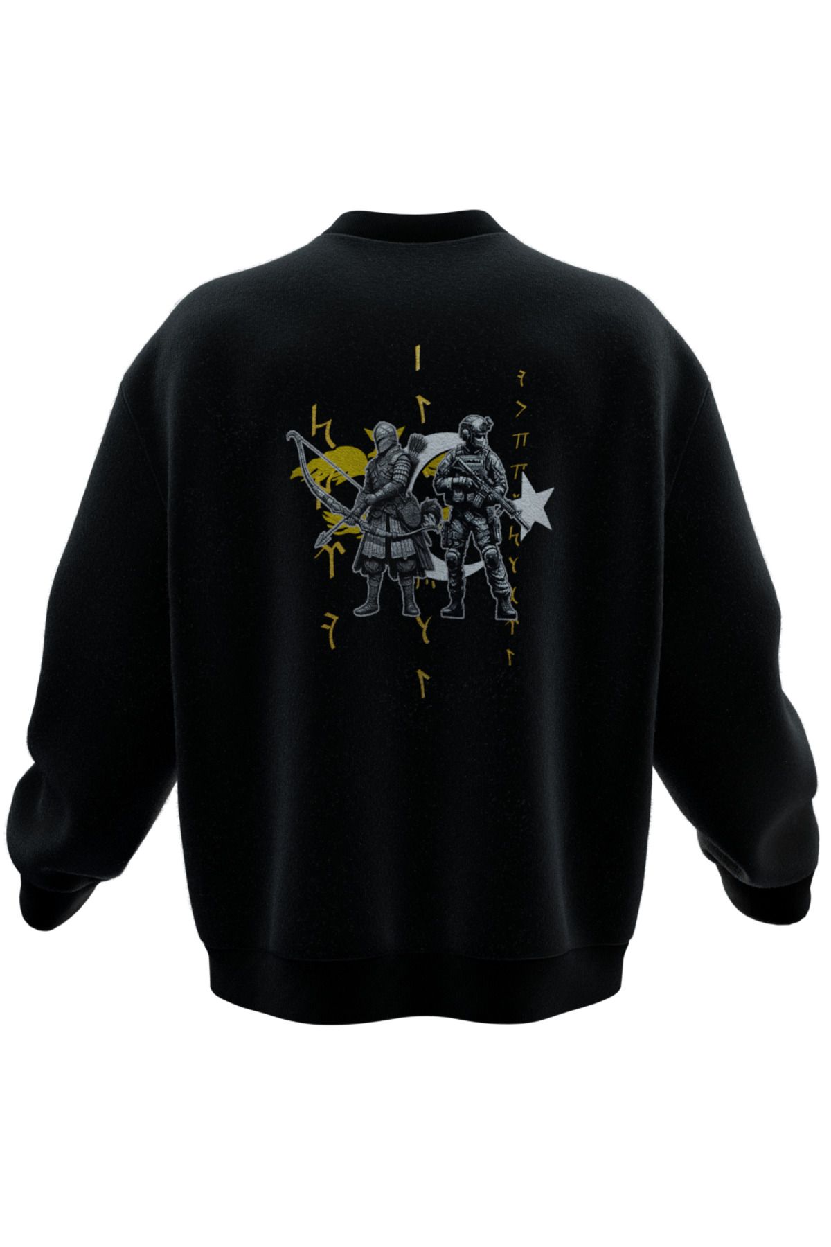 TURAN TACTICS Türk Silahlı Kuvvetleri (Geçmişten Günümüze) Tasarımlı Rahat Kalıp Unisex Sweatshirt