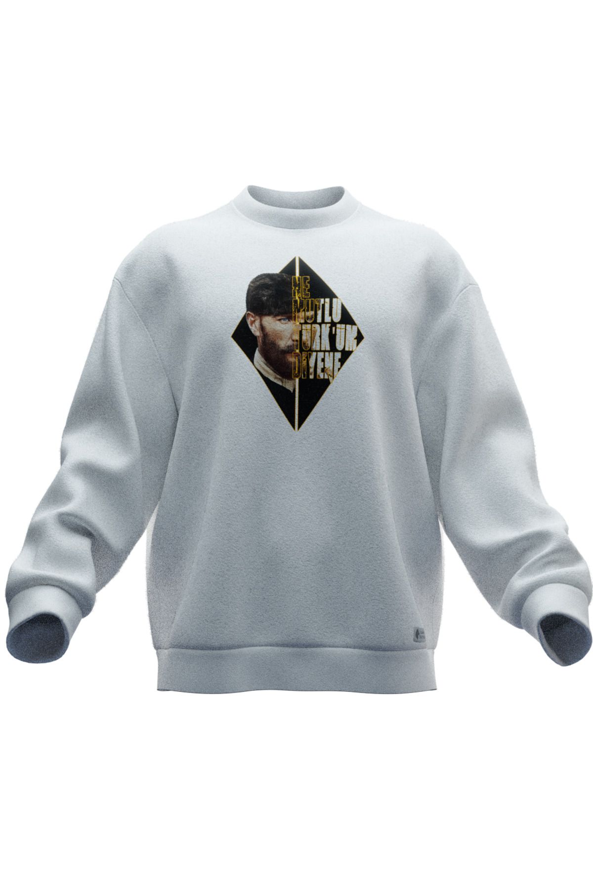 TURAN TACTICS Atatürk (Ne Mutlu Türk'üm Diyene) Tasarımlı Rahat Kalıp Unisex Sweatshirt