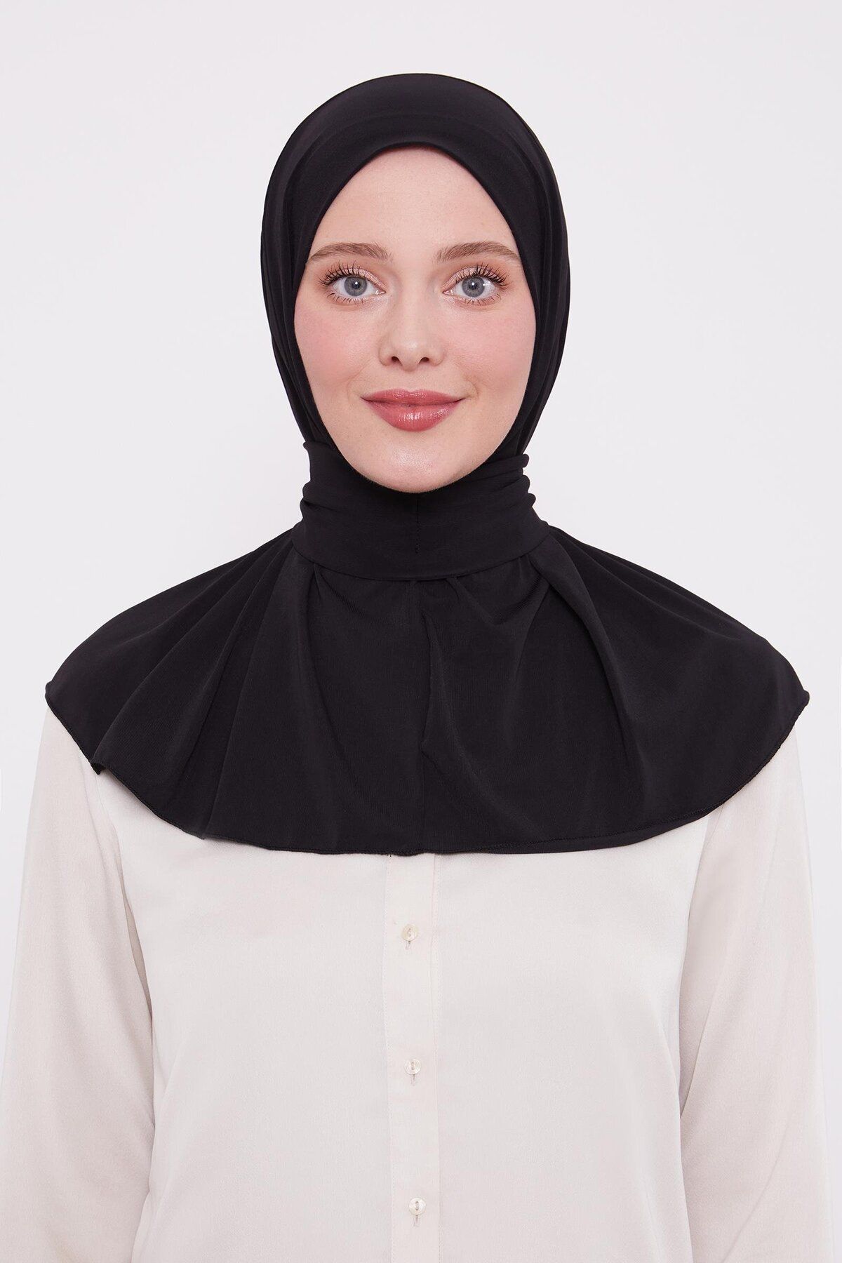 Levidor-Black Practical Sports Snap Shawl Bonnet 2