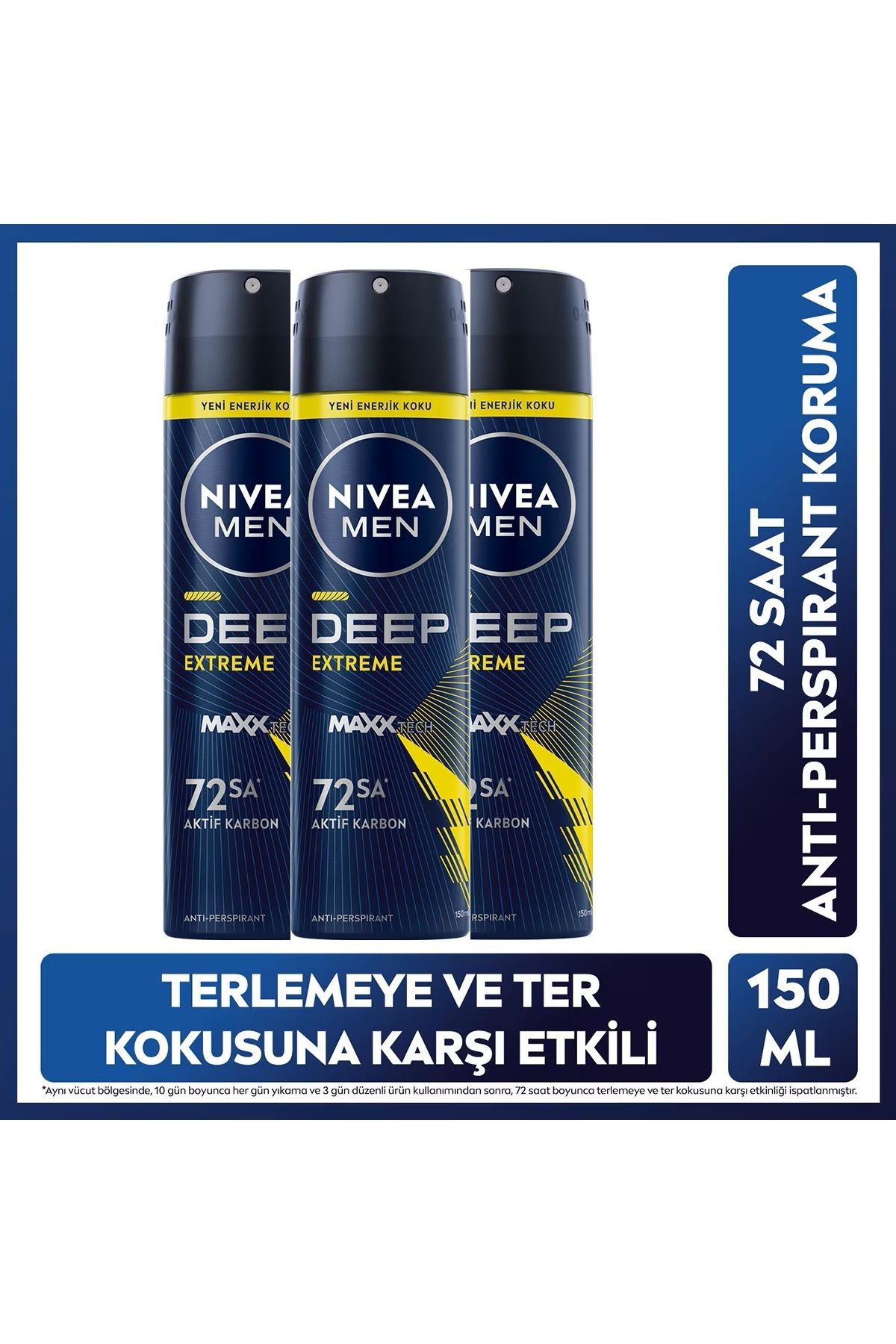 NIVEA MEN Deep Extreme 150ml x 3 ADET