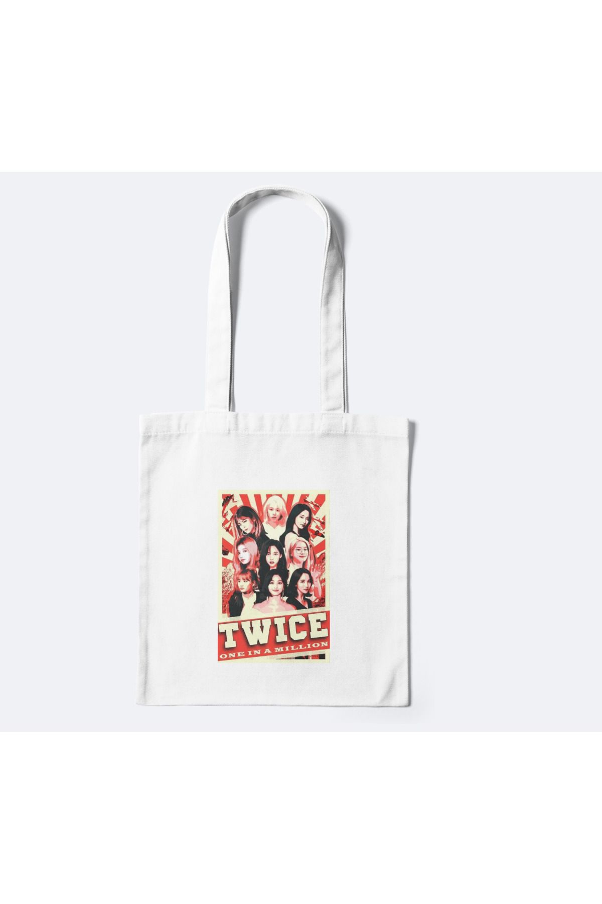 redame TWICE Kpop Y2K Retro Bez Çanta Tote Bag