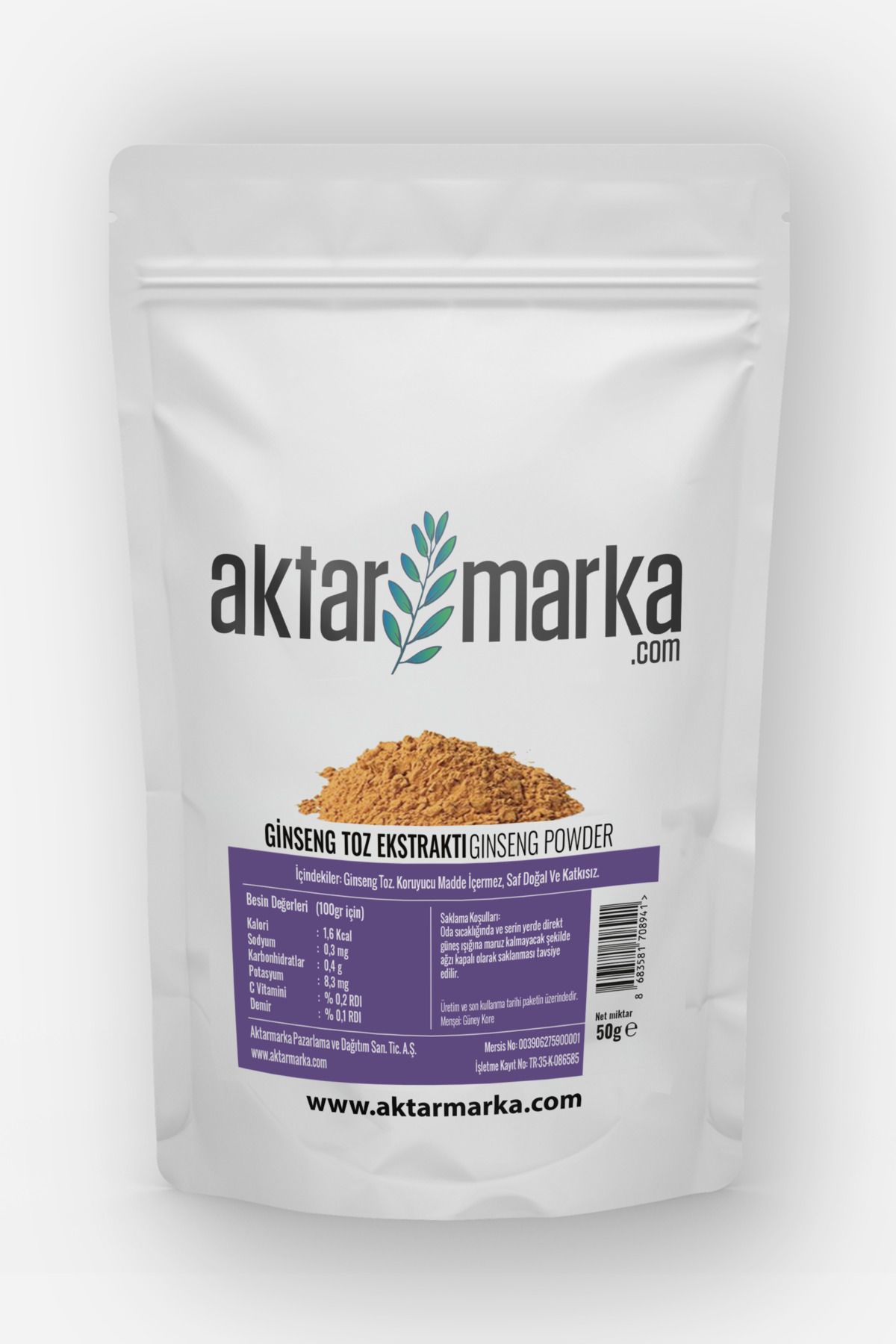 Aktarmarka Ginseng Toz Ekstraktı 50 gr