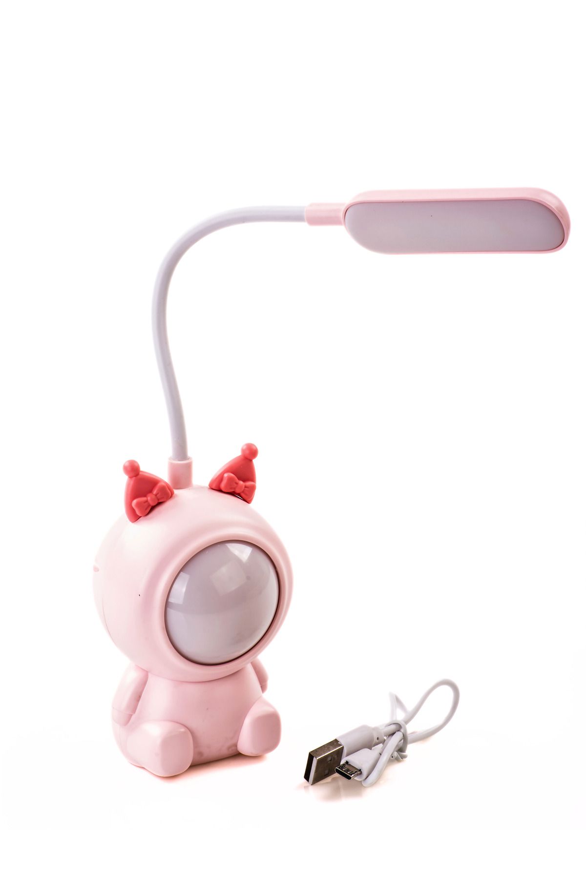 MUKKO HOME Kuromi Cartoon Temalı Şarj Edilebilir Masa Lambası, USB Şarjlı Kalem Tıraşlı