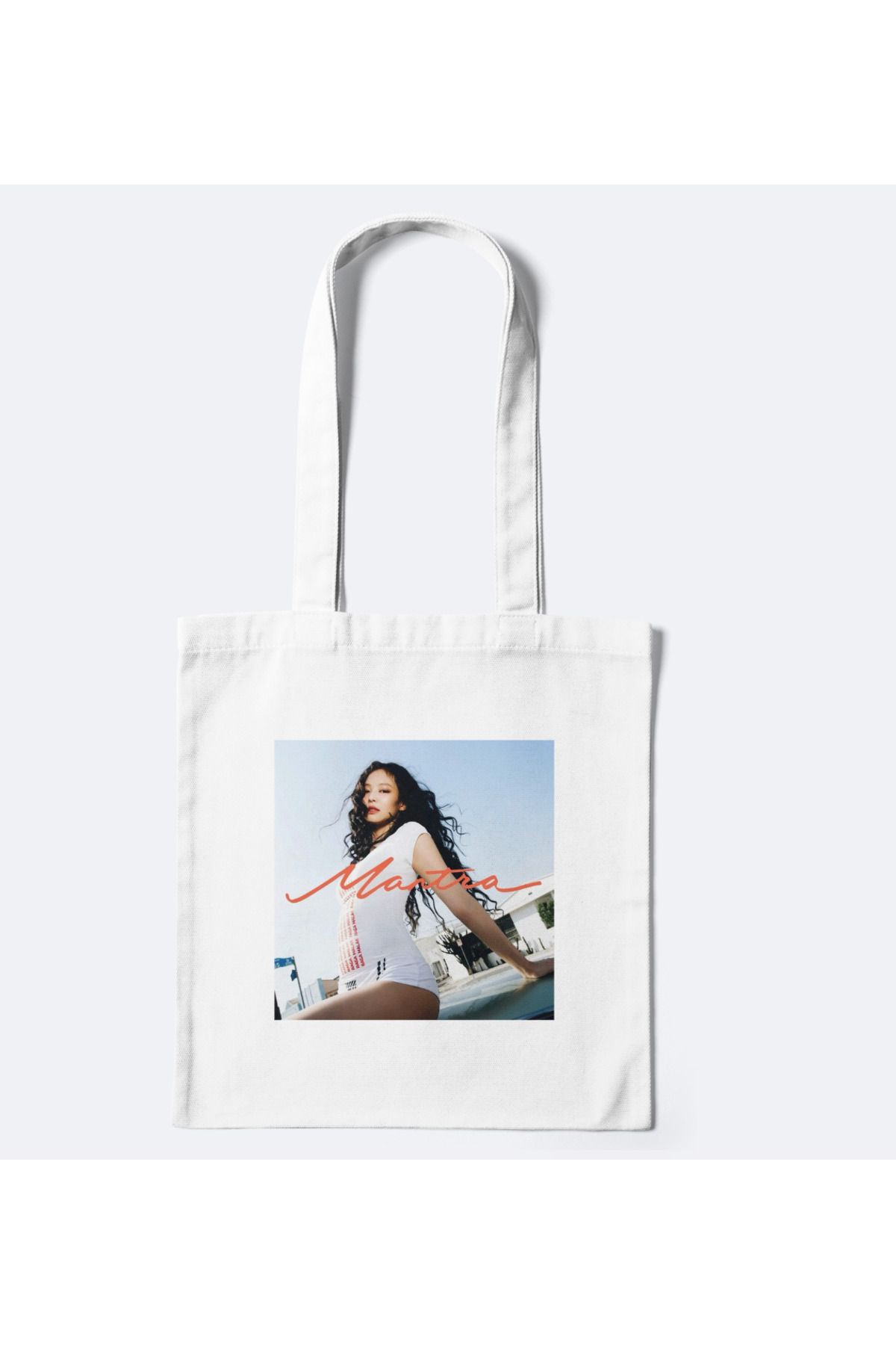 redame Jennie Mantra Kpop Y2K Retro Bez Çanta Tote Bag