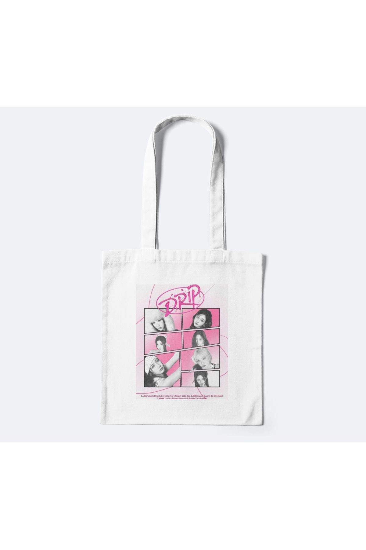 redame BabyMonster Kpop Y2K Retro Bez Çanta Tote Bag