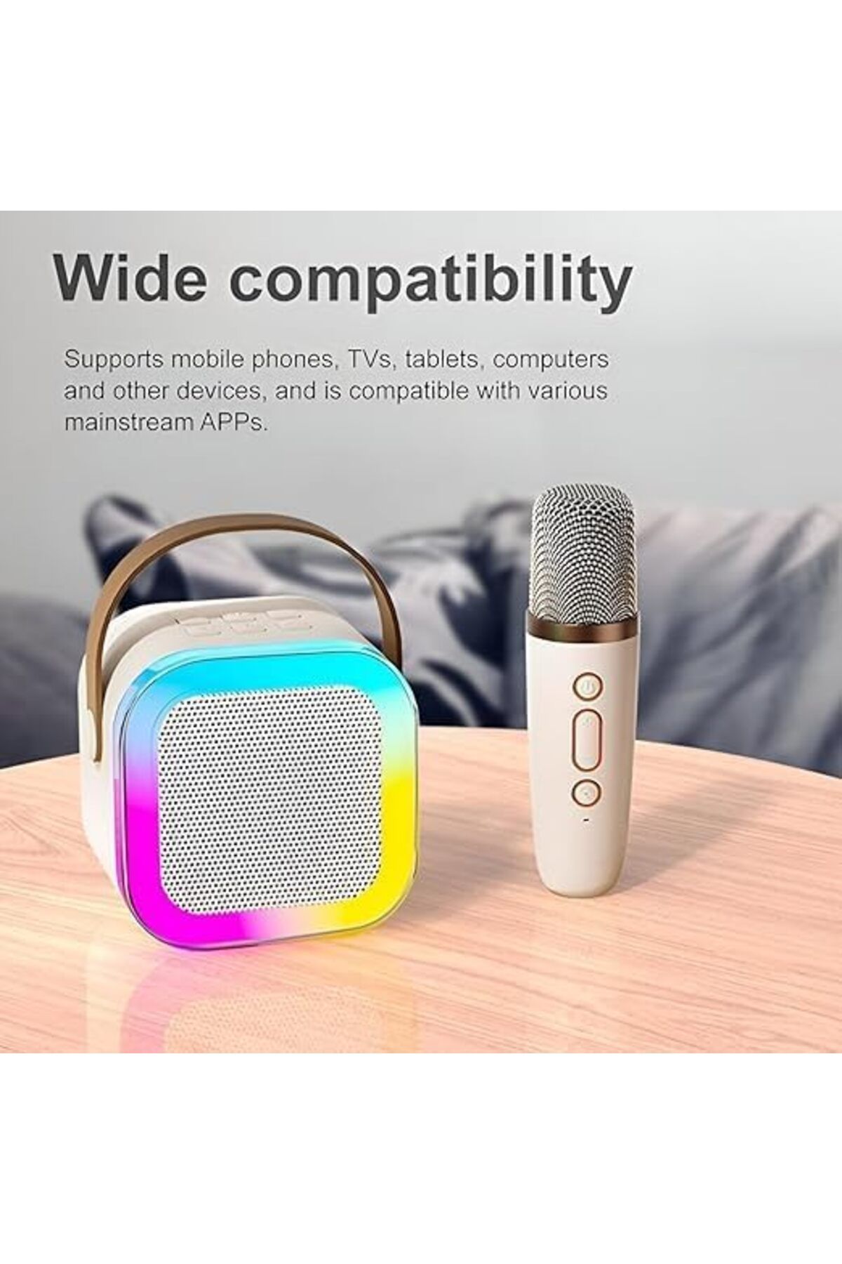 Primo Plus-مكبر صوت لاسلكي متوافق مع تقنية البلوتوث وميكروفون كاريوكي وأوضاع توافق متعددة 4