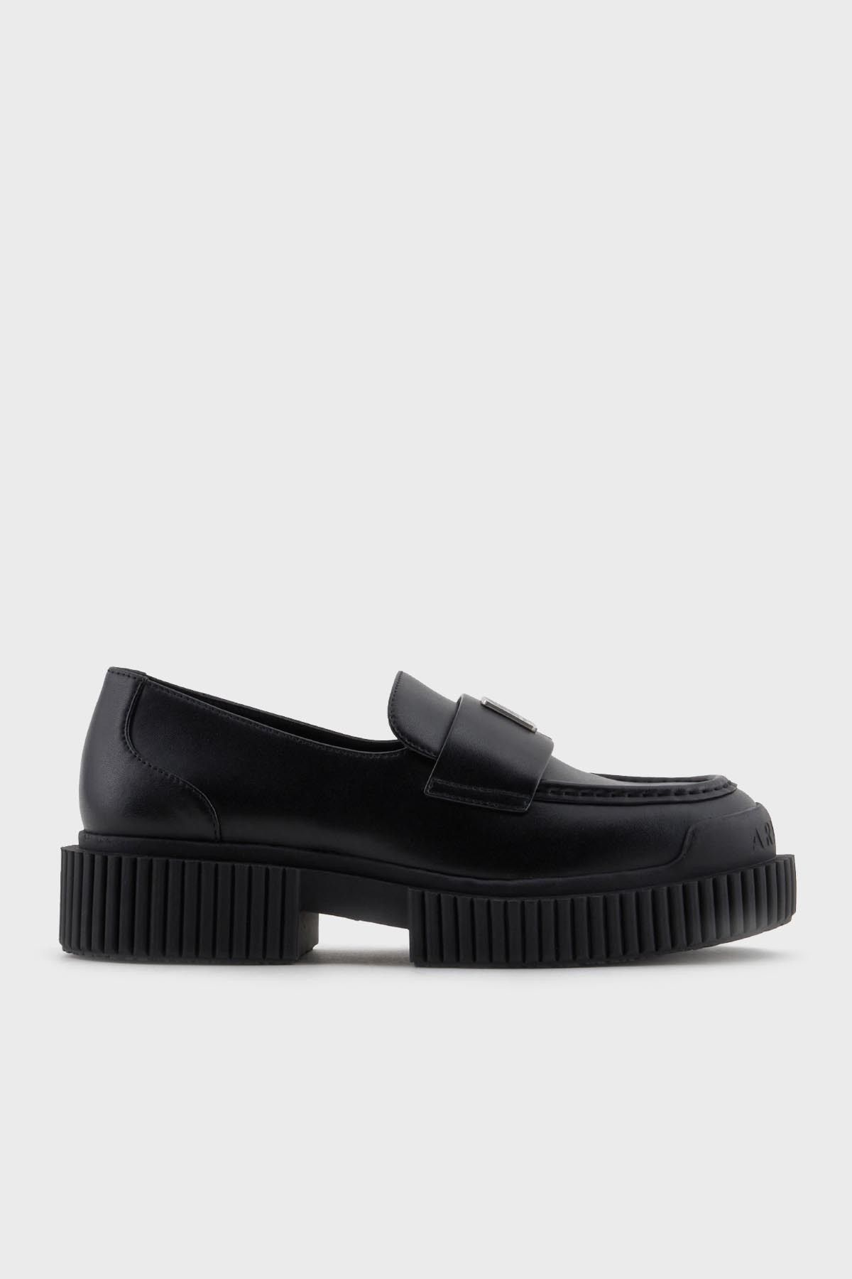 Armani Exchange Logolu Hakiki Deri Loafer Ayakkabı AYAKKABI XDA006 XV874 00002