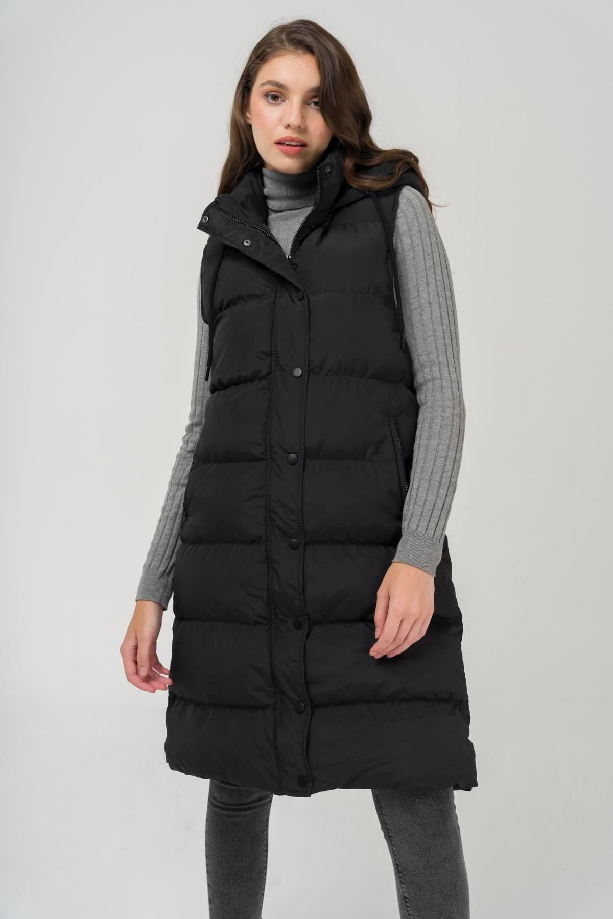 Olcay-Vesta gonflabila cu inchidere cu fermoar cu gluga neagra 8225 3