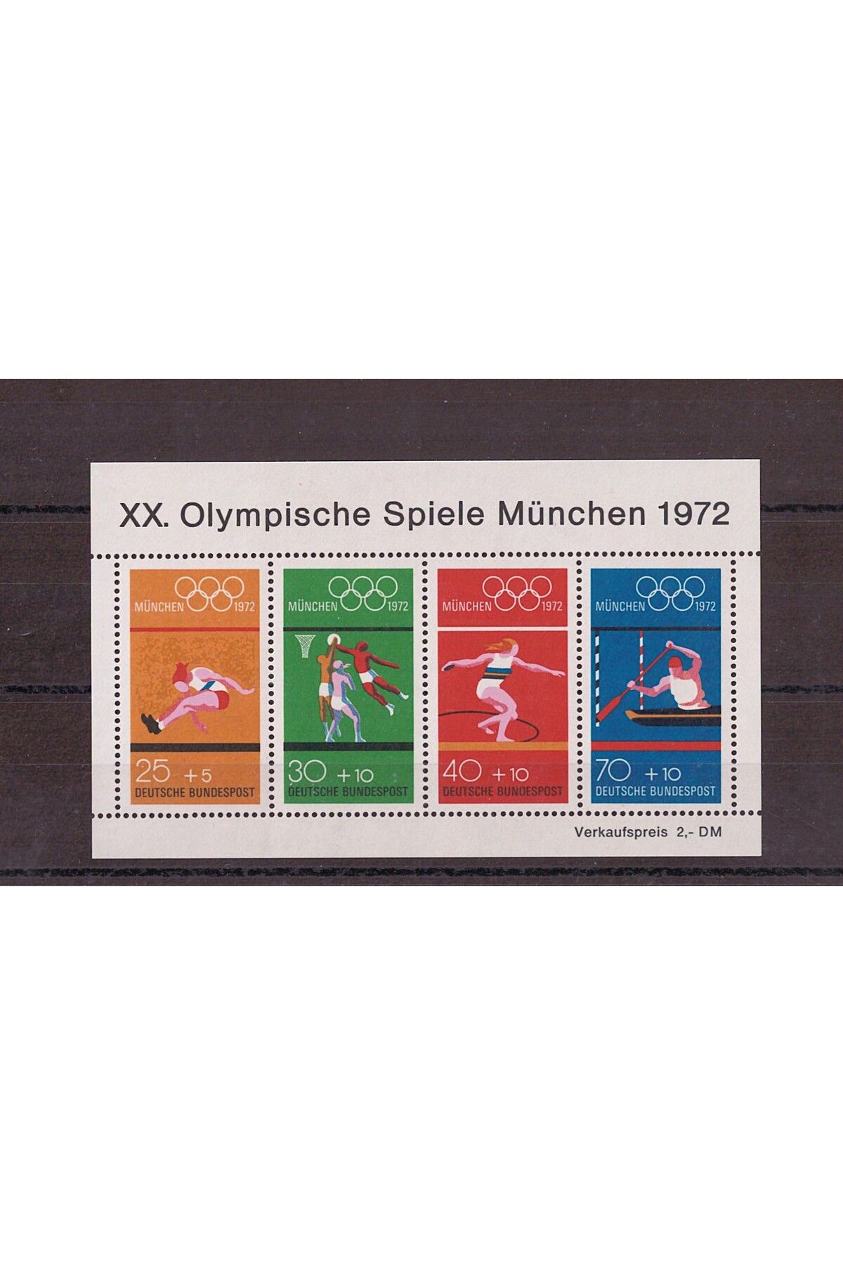 PULKOLİK 1972 Münih Olimpiyat Oyunları Mnh Hatıra Blok Pulu