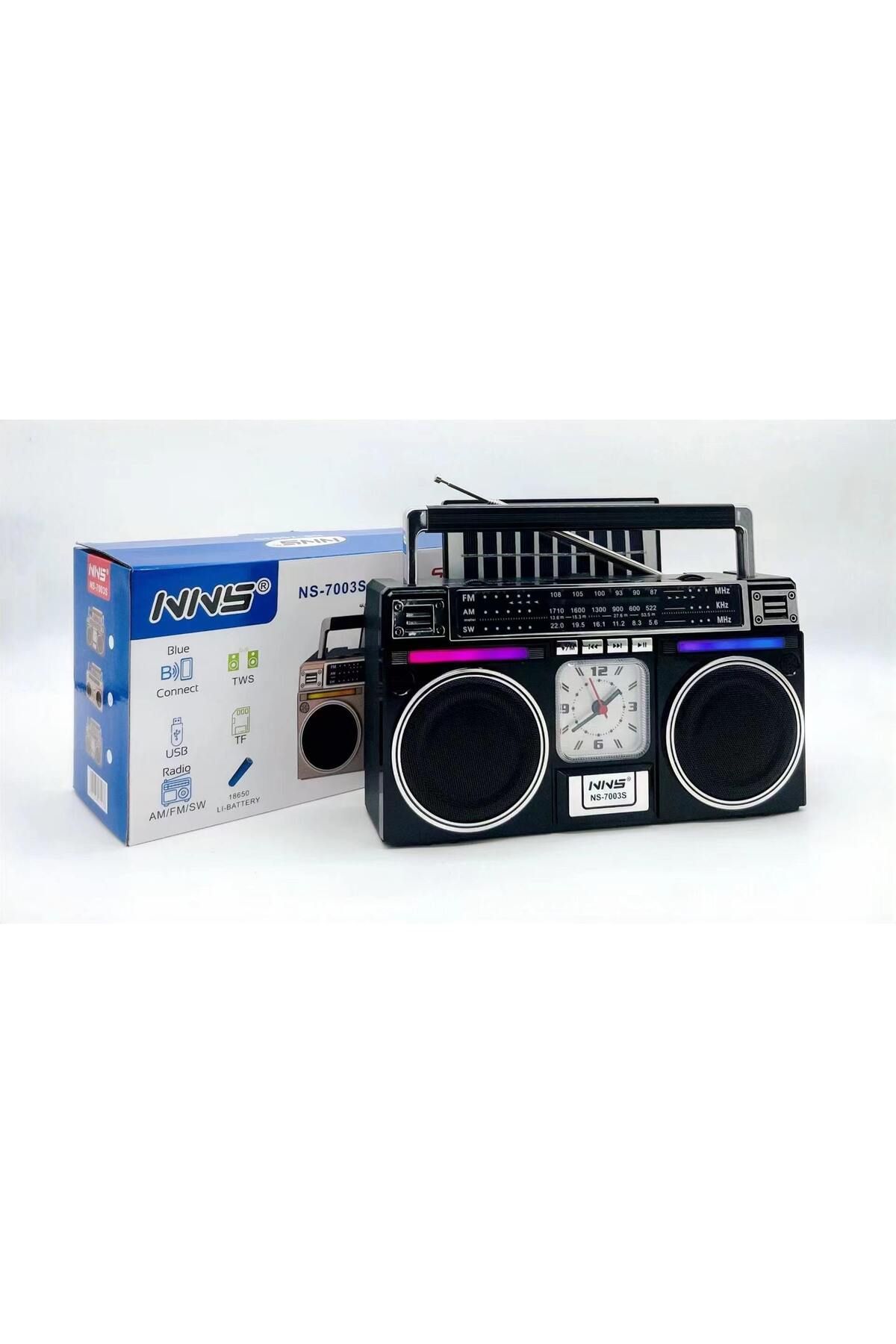 WASHA Saatli Nostaljik Radyo Bluetooth Speaker