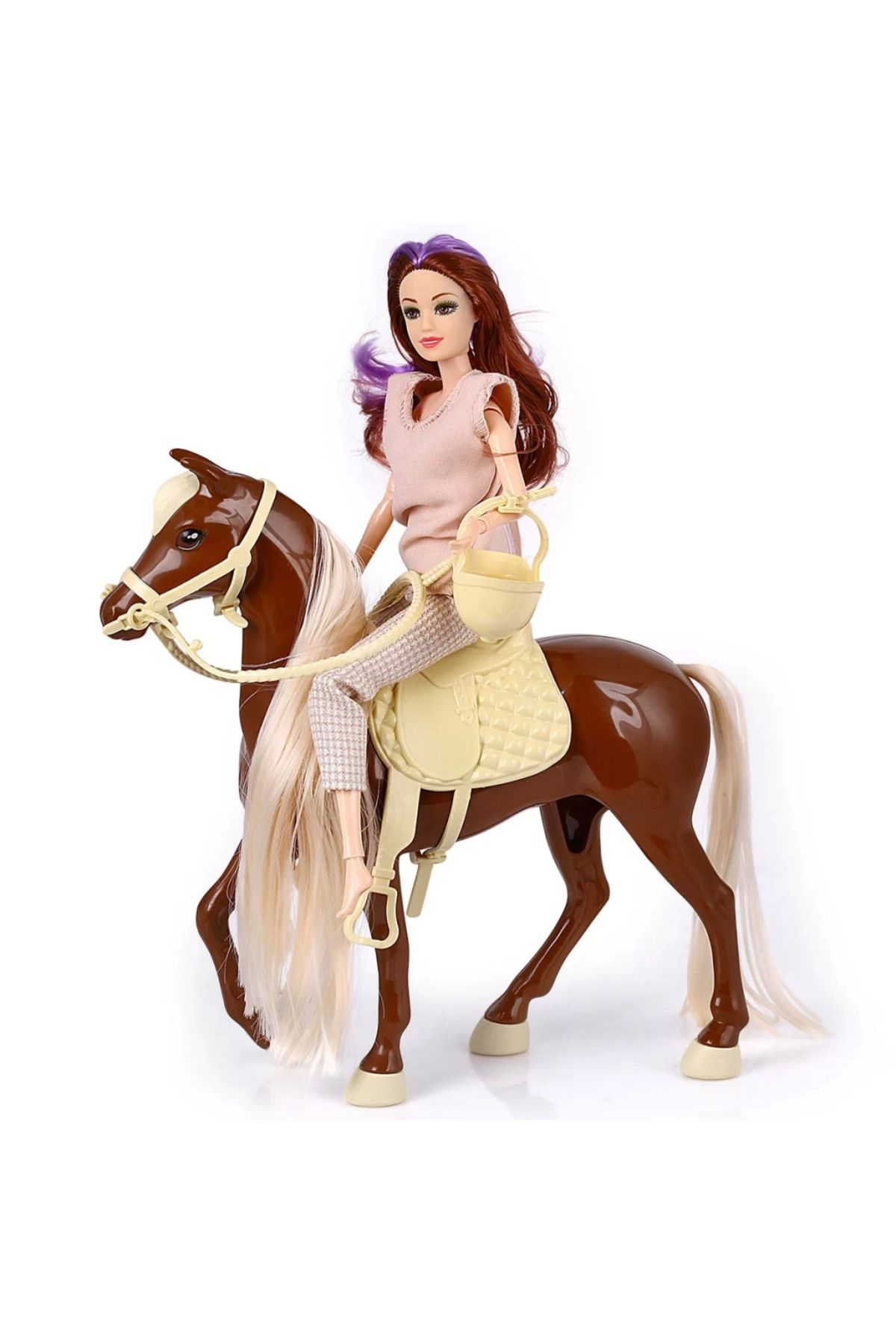 robotrend Çocuk Jasmine Atlı Bebek Kahve-Bej