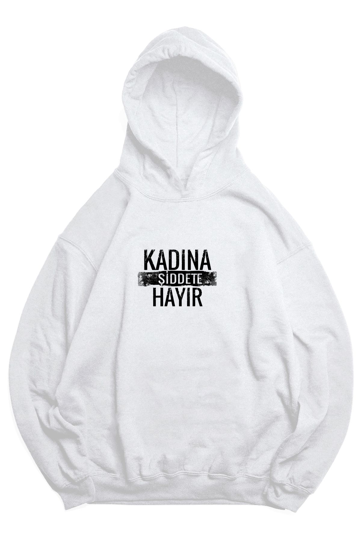 popnprotest Unisex KADINA ŞİDDETE HAYIR Oversize Sweatshirt hoodie