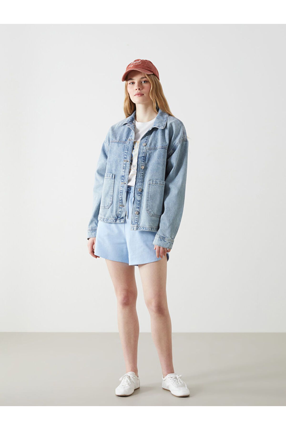 LC Waikiki-Lcw Vision Oversize Women's Jean Shirt Jacket 2