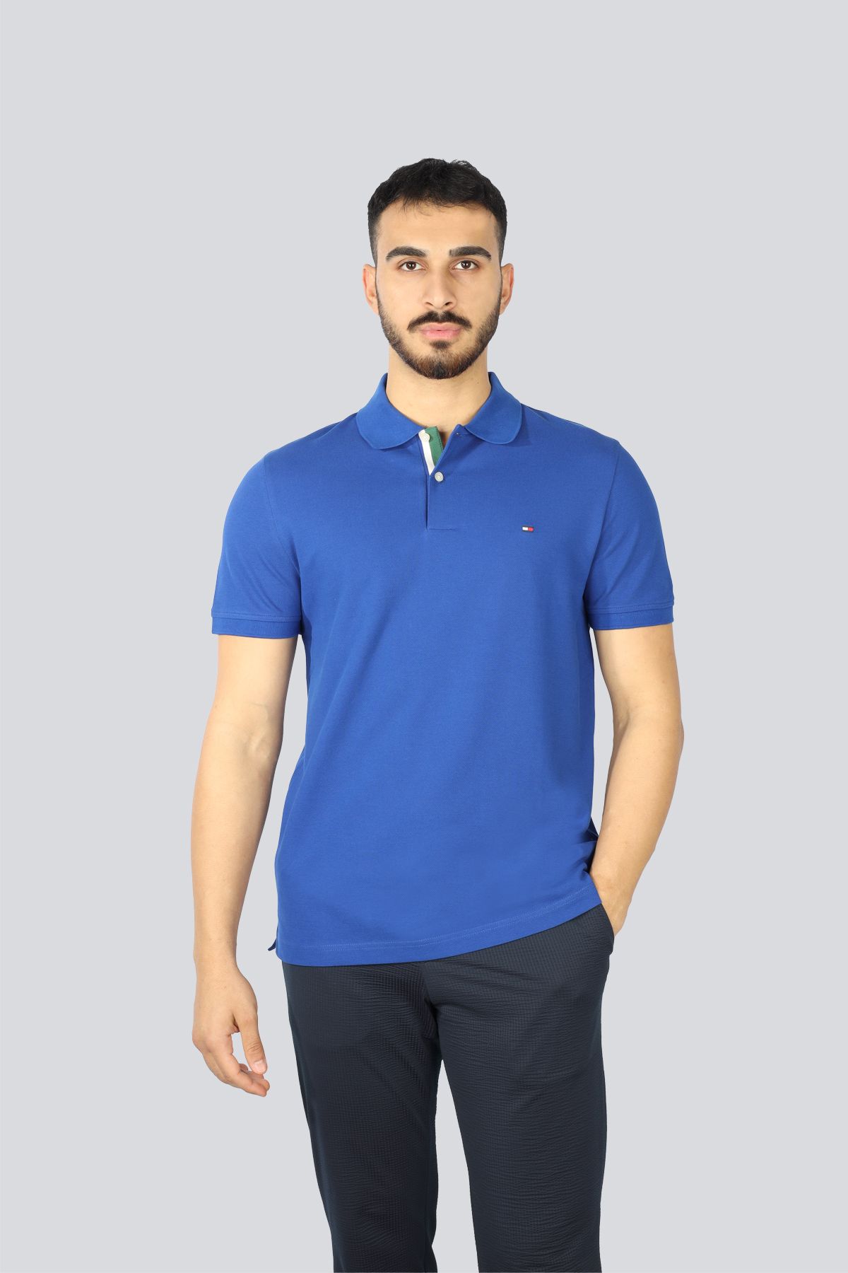 Tommy Hilfiger Erkek Regular Fit Polo Yaka Kısa Kollu Lacivert Polo Yaka T-Shirt MW0MW37520-D03