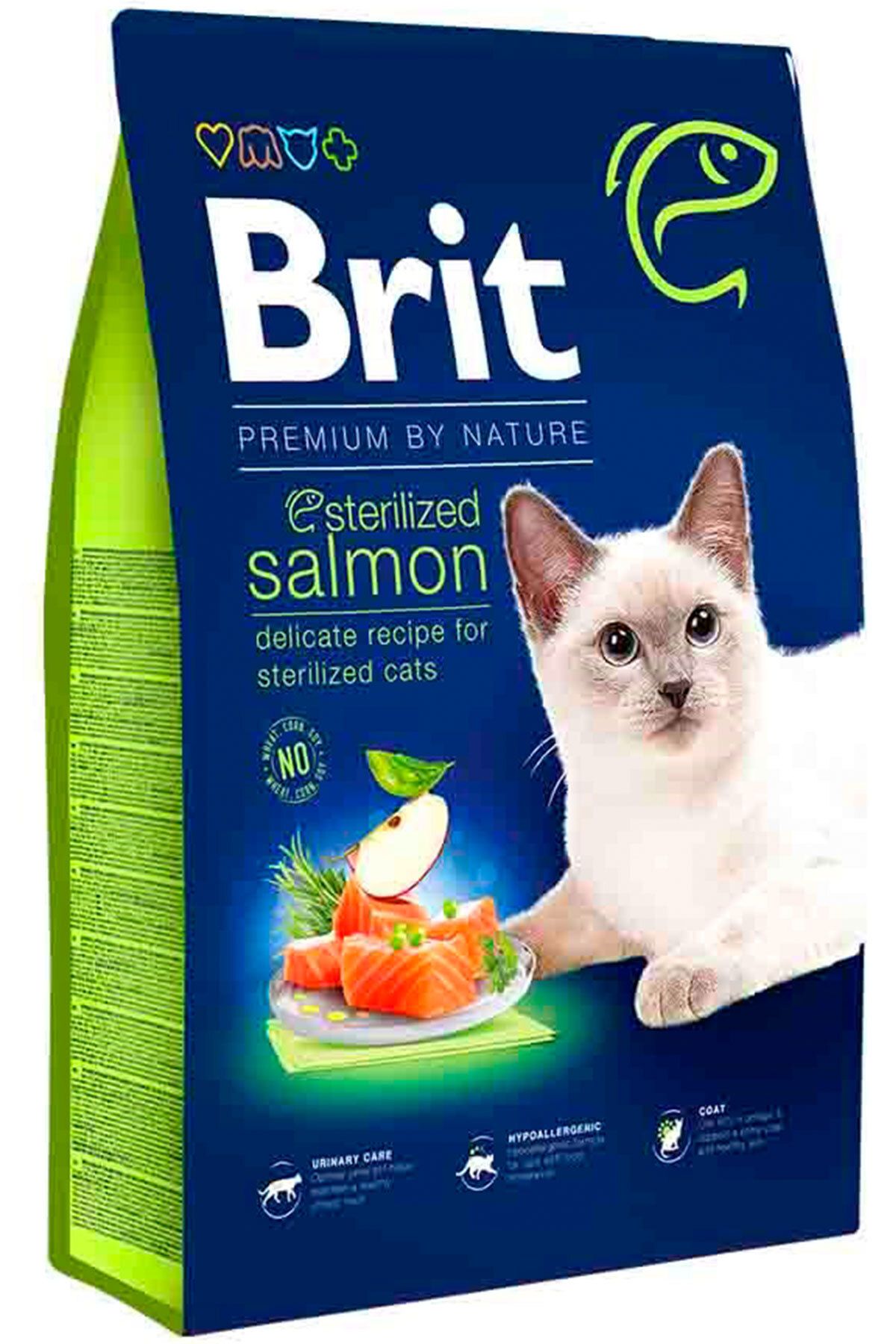 Brit Premium Sterilized Somonlu Kısırlaştırılmış Kedi Maması 8kg sterilised