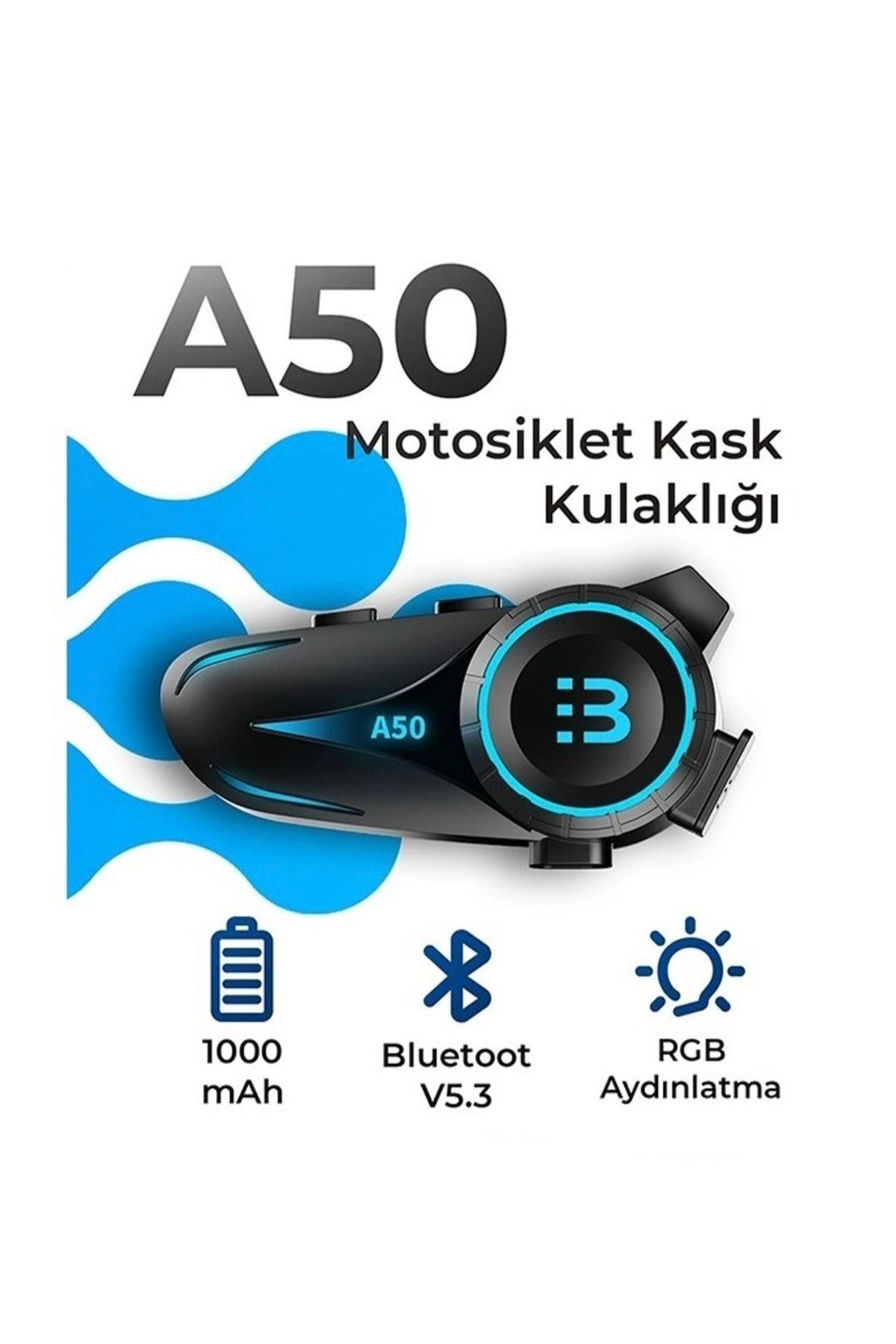 MOTORİDERS A50 Kask Bluetooth kulaklık