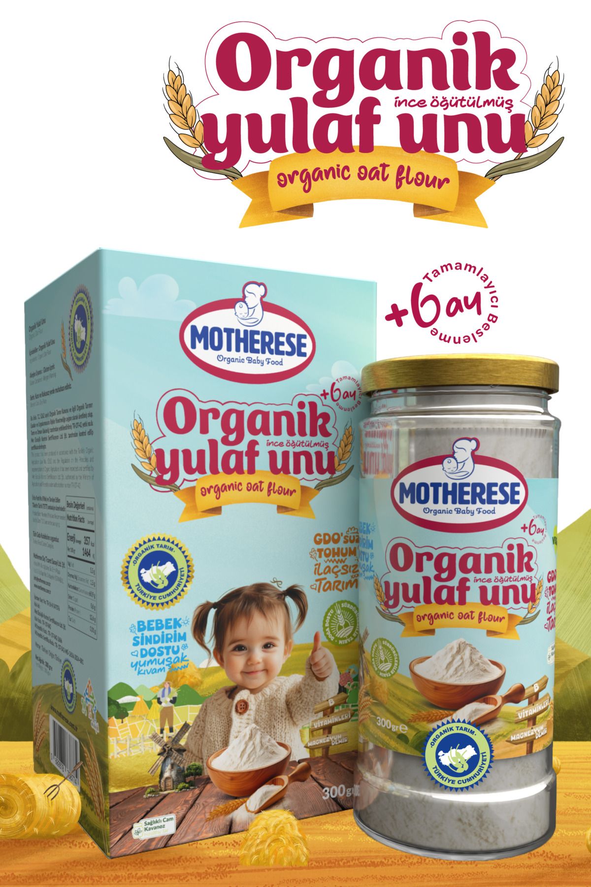 Motherese Organik Yulaf Unu 300 gr