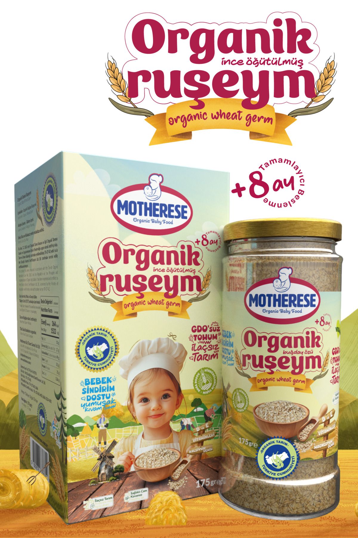 Motherese Organik Bebek Ruşeym 175 gr