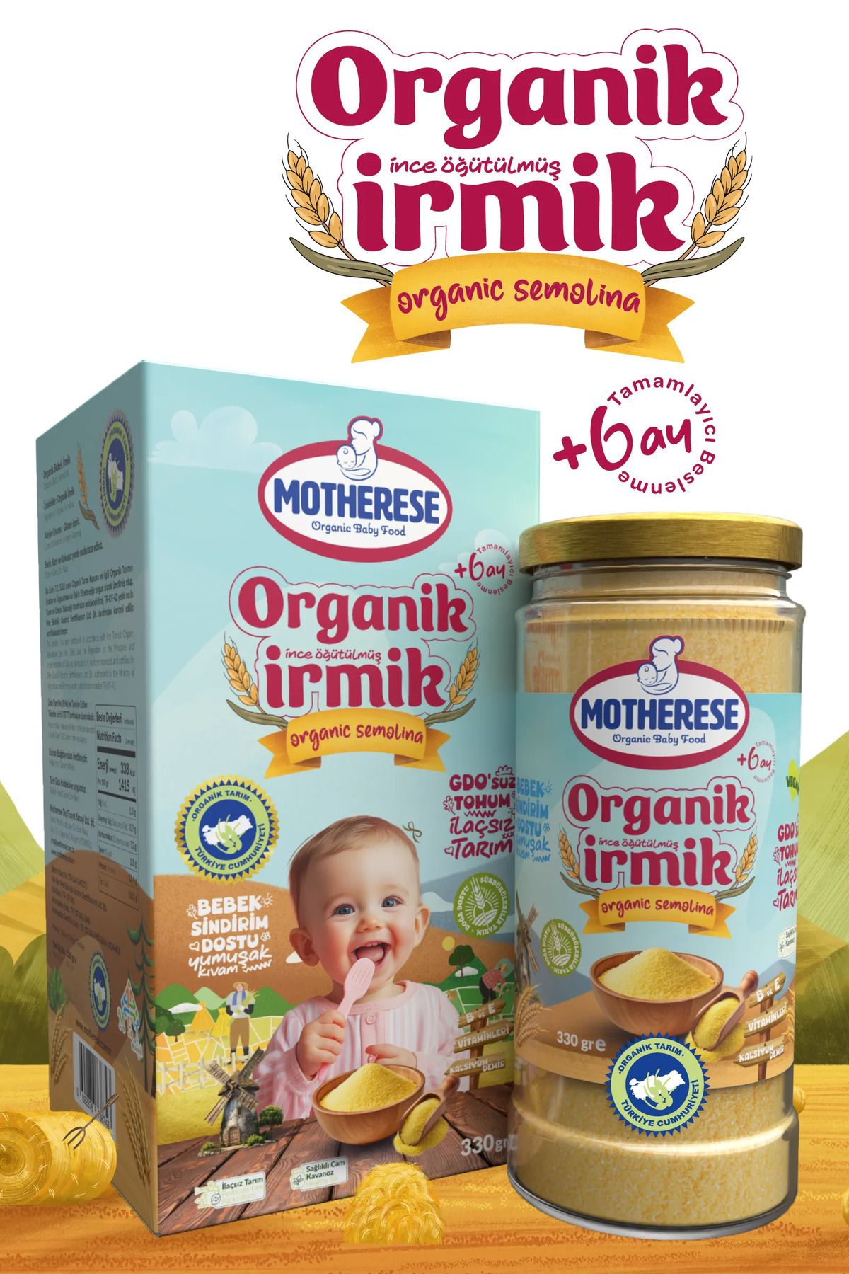 Motherese Organik Bebek Irmiği 330 gr