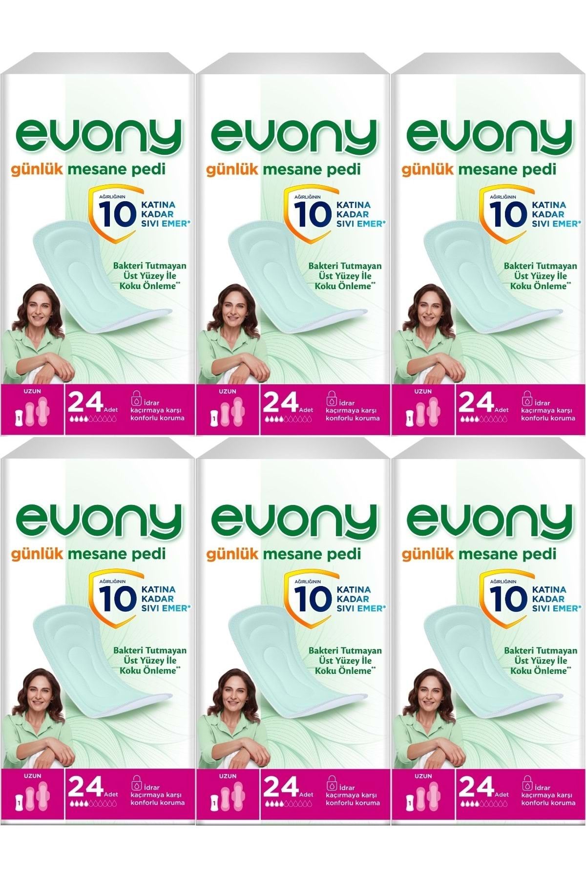 Evony Günlük Mesane Pedi Uzun 144 Adet (6PK*24)