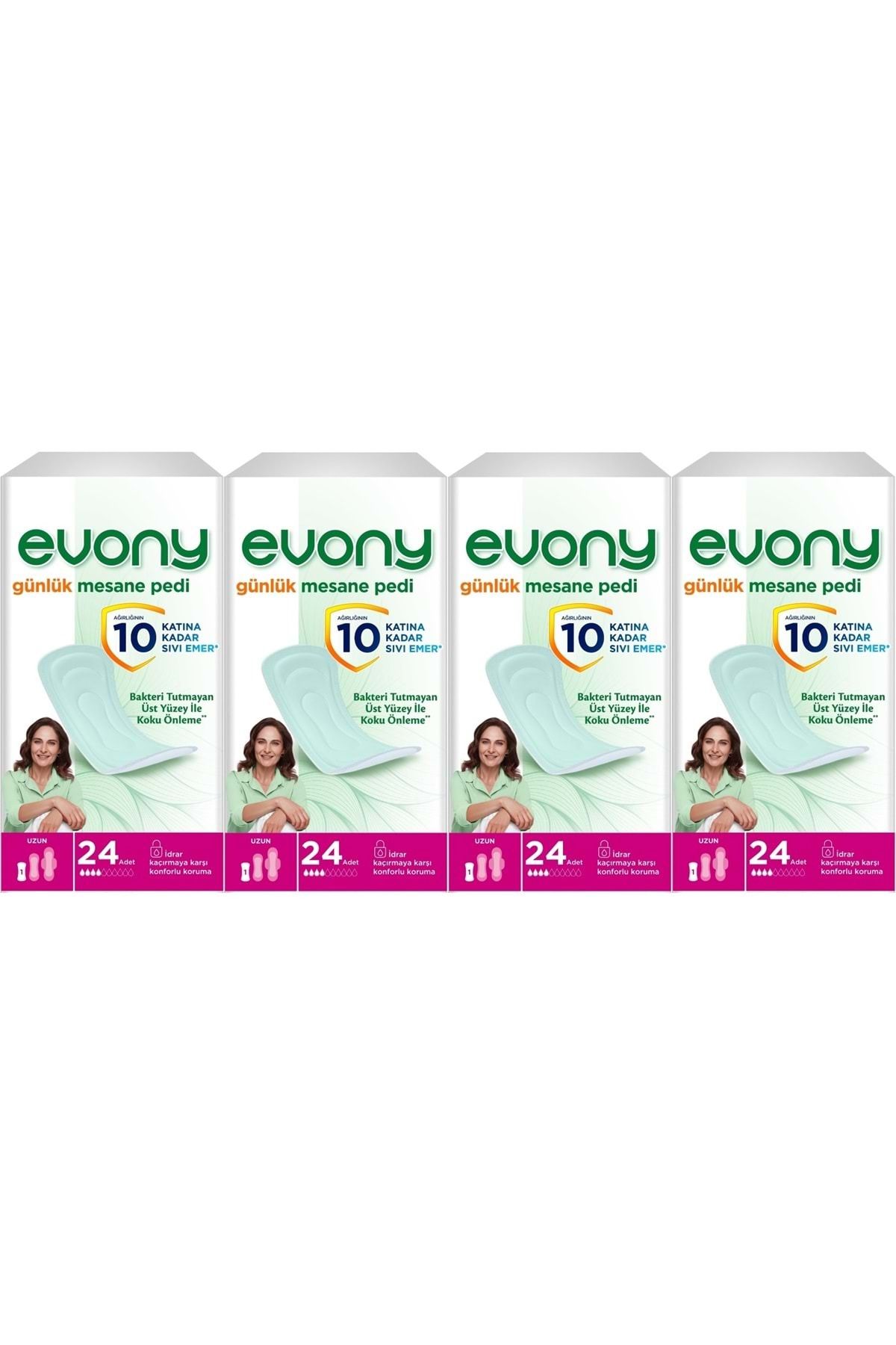 Evony Günlük Mesane Pedi Uzun 96 Adet (4PK*24)