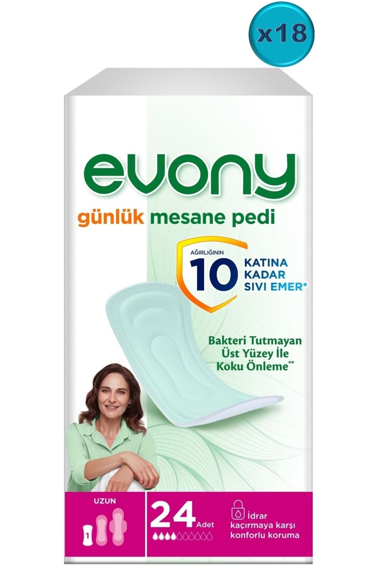 Evony Günlük Mesane Pedi Uzun 432 Adet (18PK*24)