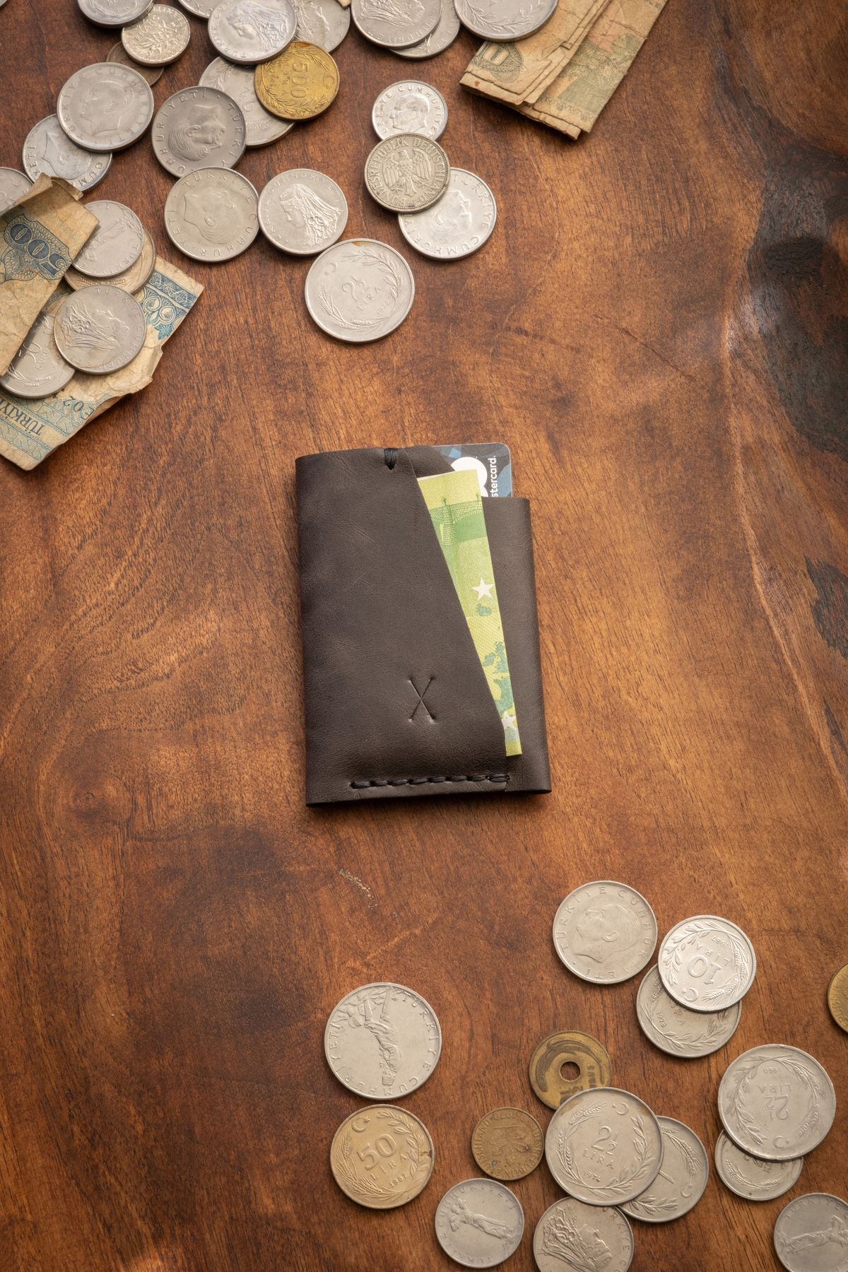 minimal X design-Minimal X Urban Card Holder - Real Leather Handmade - Minimal, Stylish, Practical 3