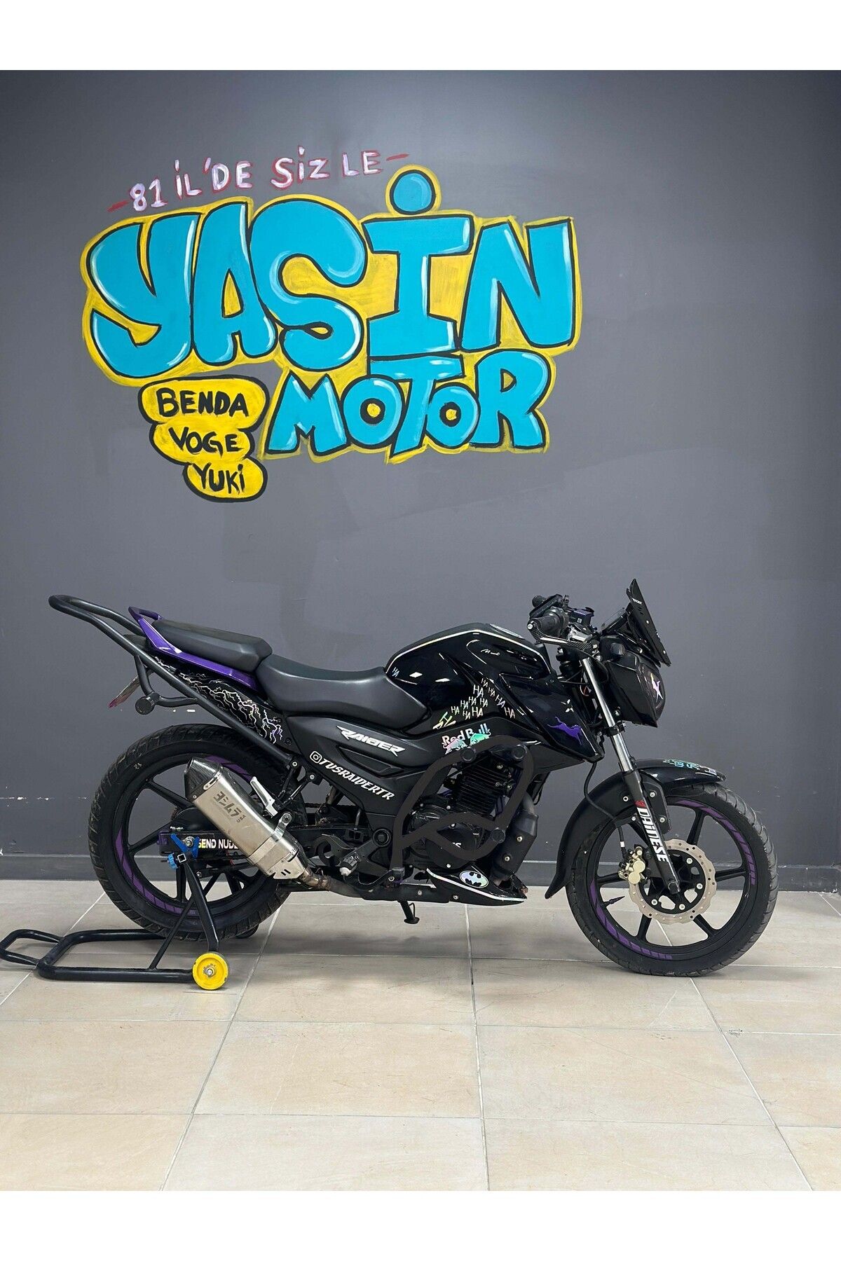 TVS Raider Arka Kuyruk Demiri Stunt Yasin Motor's ( Siyah)