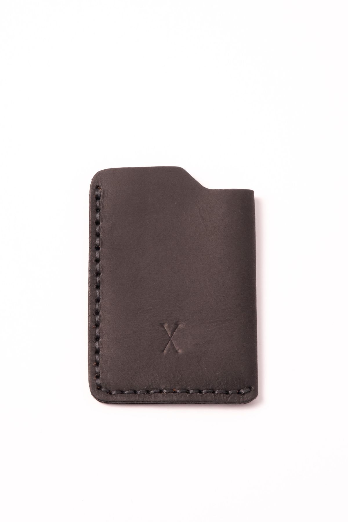 minimal X design-Minimal X Simple Card Holder - Simple, Slim, Stylish, Solid - Genuine Leather Handmade 3