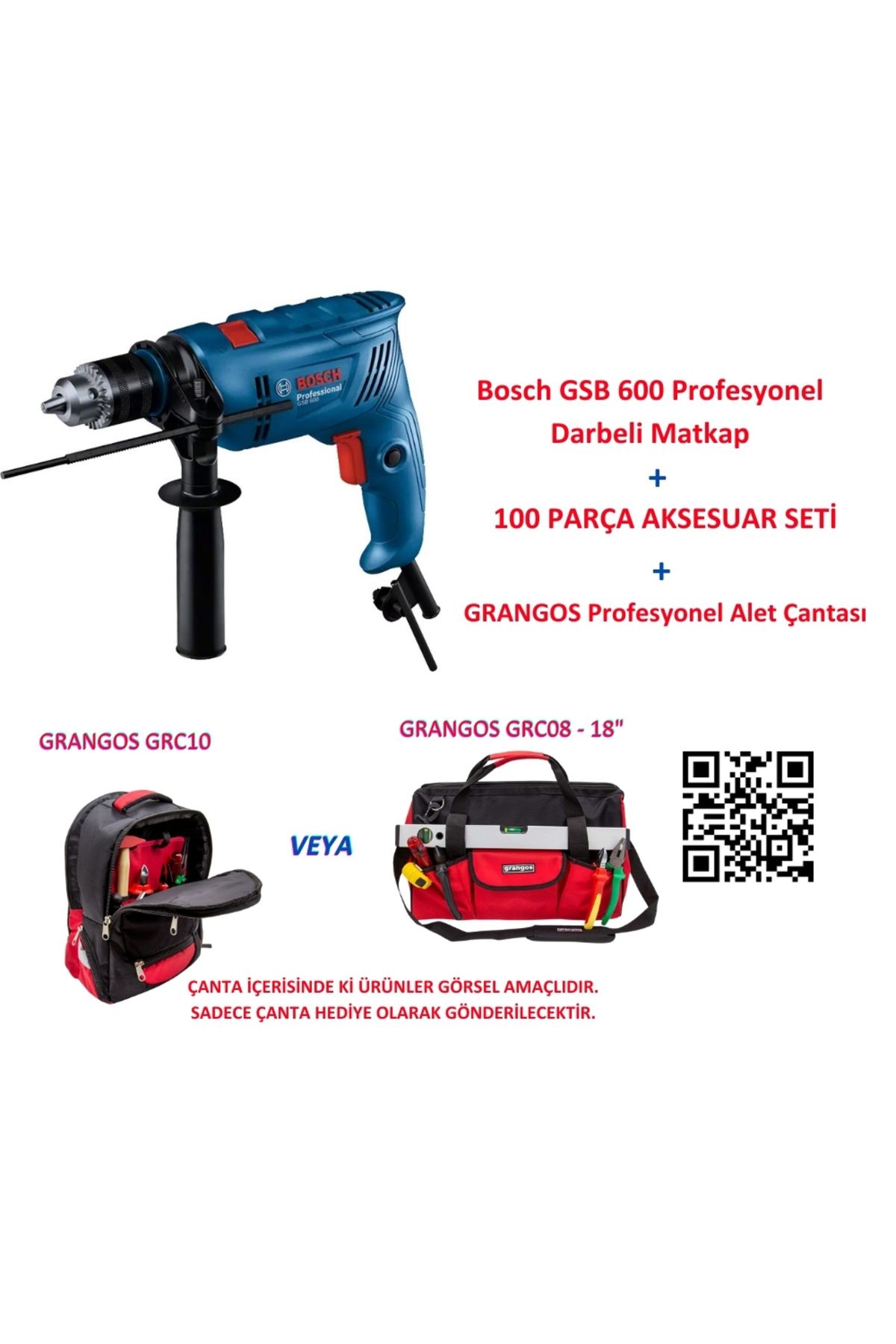 Bosch Gsb 600 Darbeli Matkap (06011A0320)