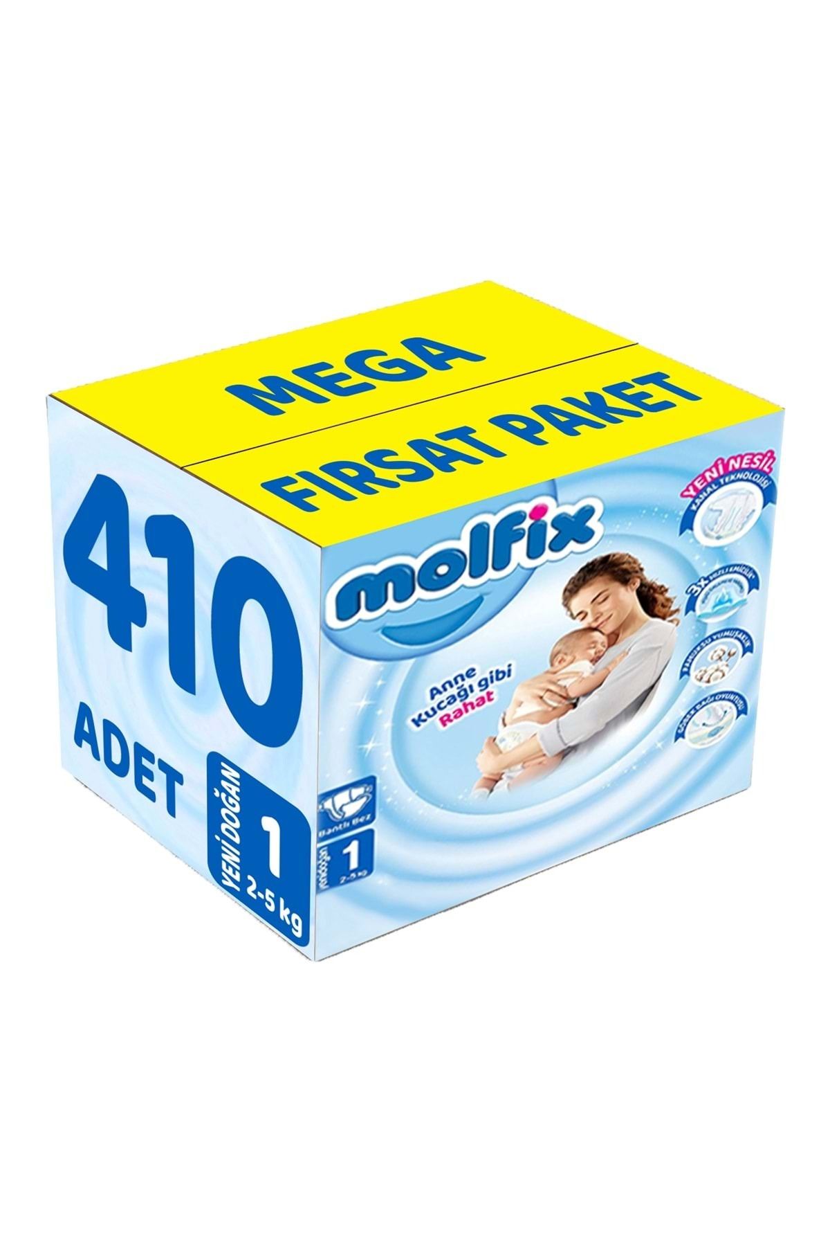 Molfix Bebek Bezi Beden:1 (2-5Kg) Yeni Doğan 410 Adet Mega Fırsat Pk