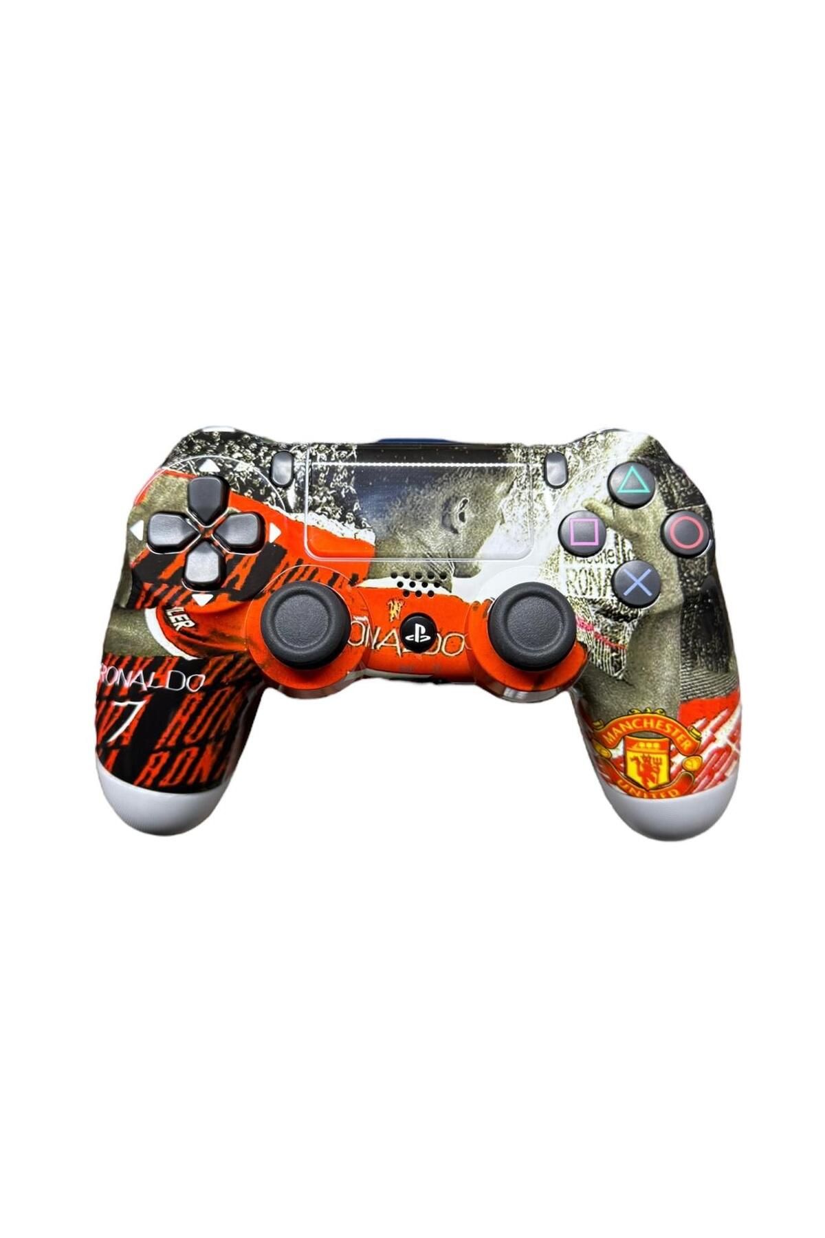 CRKTEKNOLOJİ Ps4 Kablosuz Gamepad Garantili Joystıck Yenilenmiş Gamepad Controller - Ronaldo