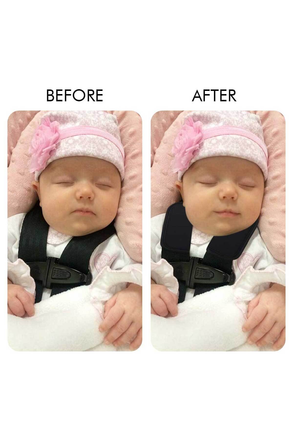 RevuBaby Bebek Arabası Kemer Pedi SETİ Baston Puset Cavin Çocuk Arabası Omuz Yumuşatıcı 3LÜ SET Siyah fotoğrafı 4 (önizleme)