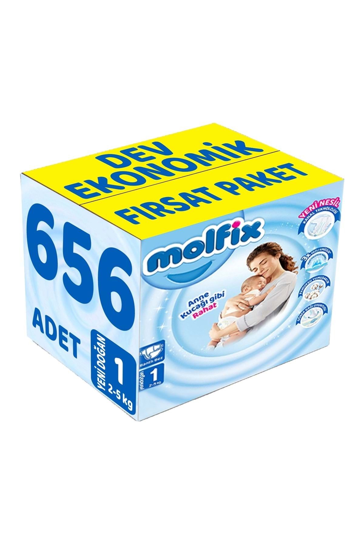 Molfix Bebek Bezi Beden:1 (2-5Kg) Yeni Doğan 656 Adet Dev Ekonomik Fırsat Pk