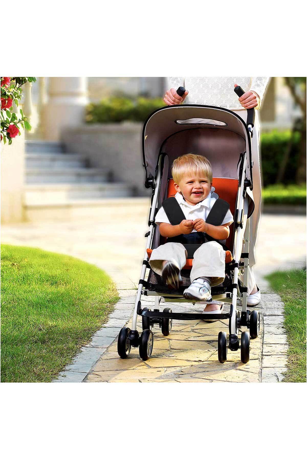 RevuBaby Bebek Arabası Kemer Pedi SETİ Baston Puset Cavin Çocuk Arabası Omuz Yumuşatıcı 3LÜ SET Siyah fotoğrafı 5 (önizleme)