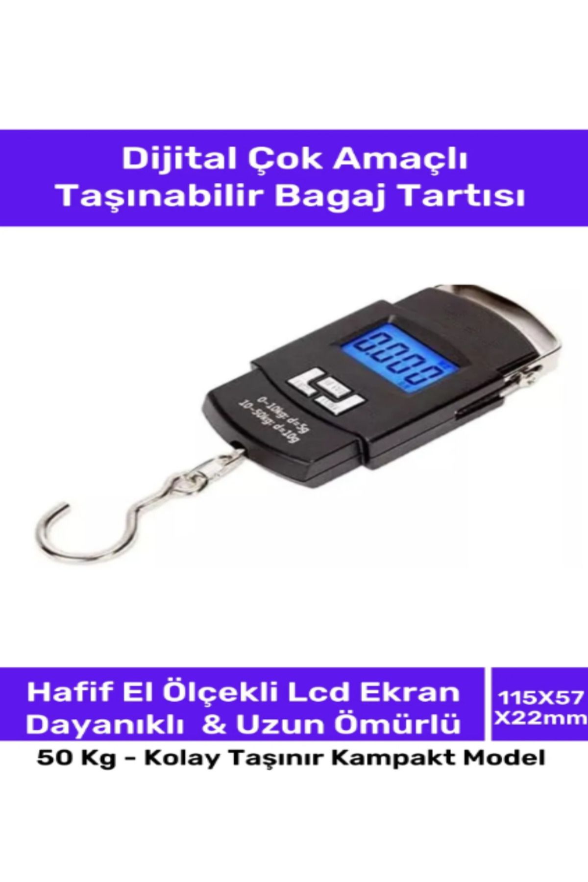 Por Favor Dijital Çok Amaçlı Taşınabilir Bagaj Tartısı Max 50 Kg