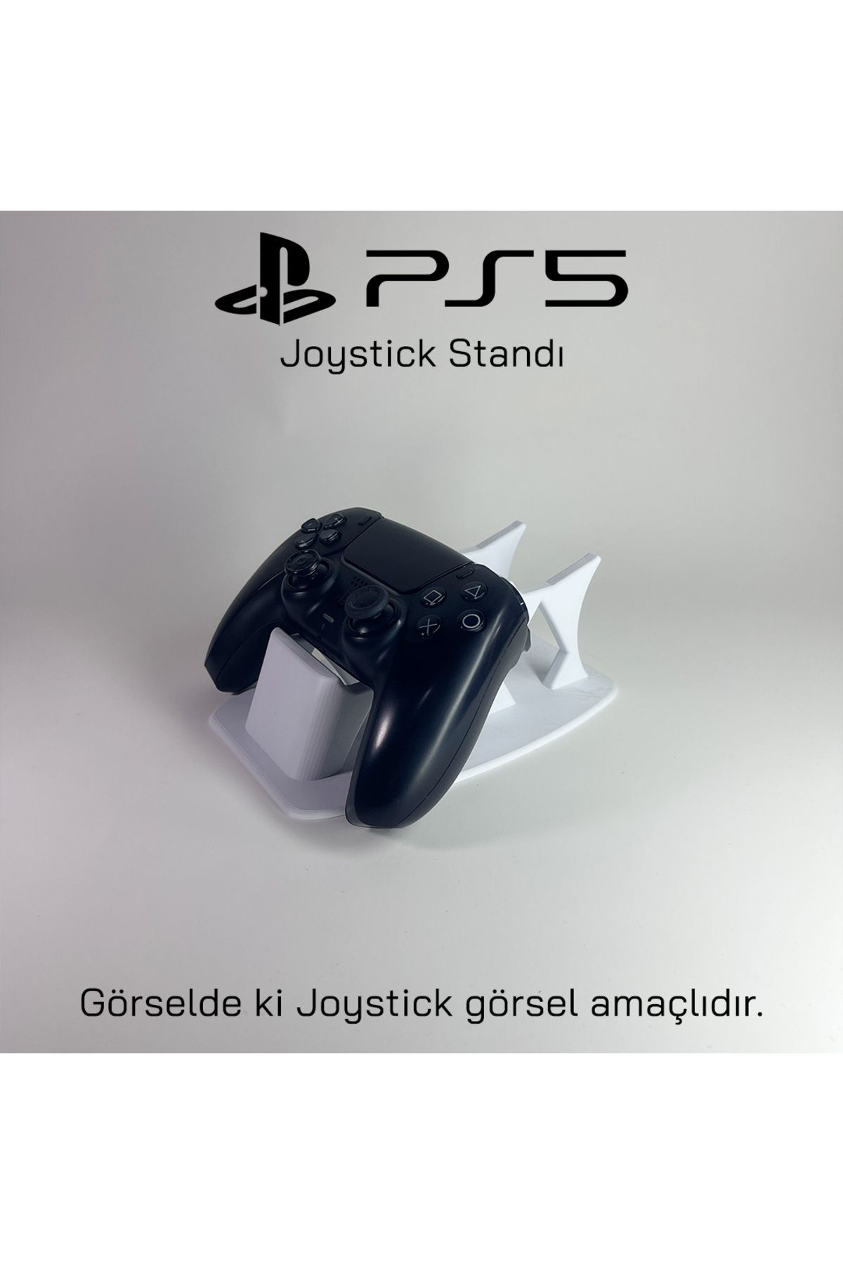 Gada İkili Beyaz PS5 Play Station 5 Joystick Kol Standı - Beyaz Şık ve Dayanıklı Tasarım, 3D PLA Baskı