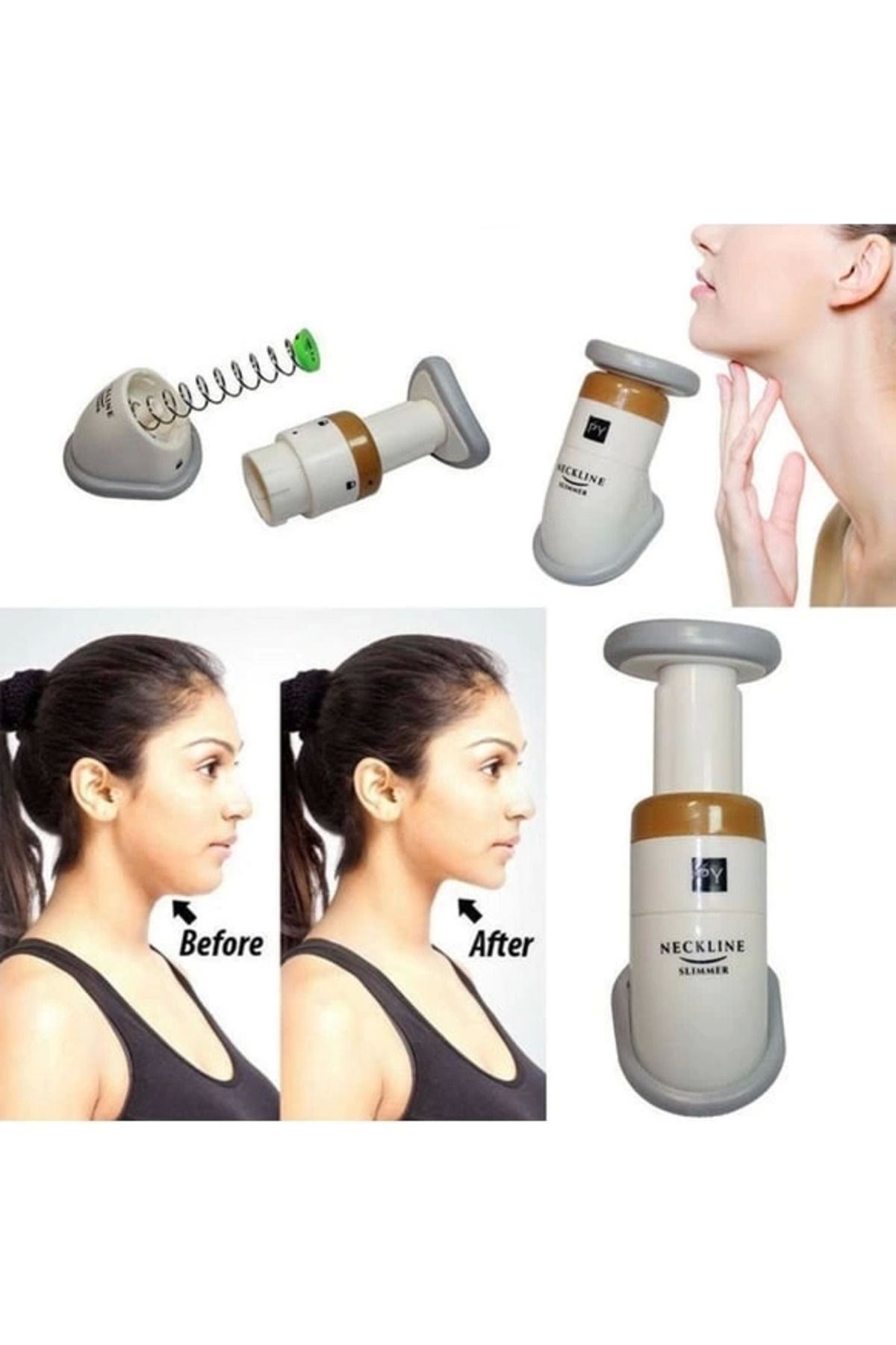 Belle Fusion Gıdık Giderici Gıdı Eritme Çene Altı Masaj Aleti Boyun Egzersizi