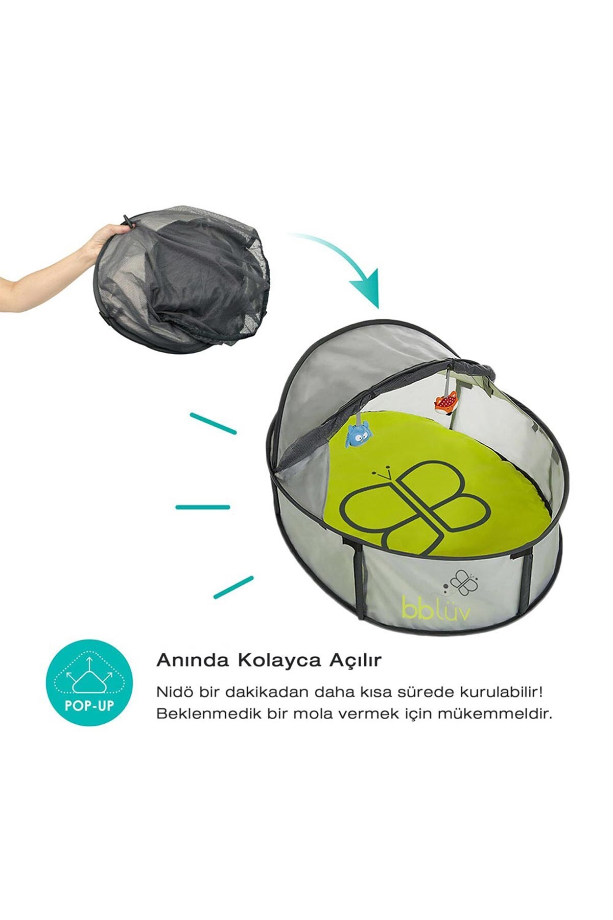 bblüv Nido Mini 2in1 Seyahat Ve Oyun Çadırı fotoğrafı 2 (önizleme)
