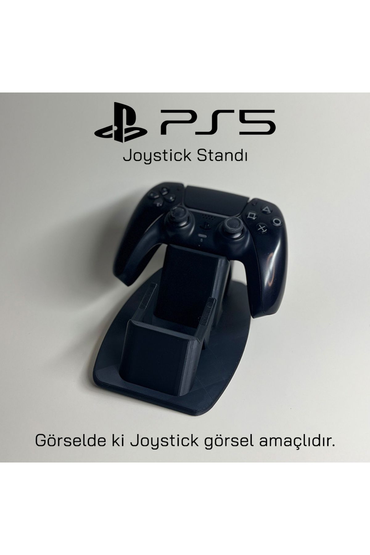 Gada PS5 I Play Station 5 DualSense I joystick kol standı - - Siyah Minimalist Tasarım, 3D PLA Baskı