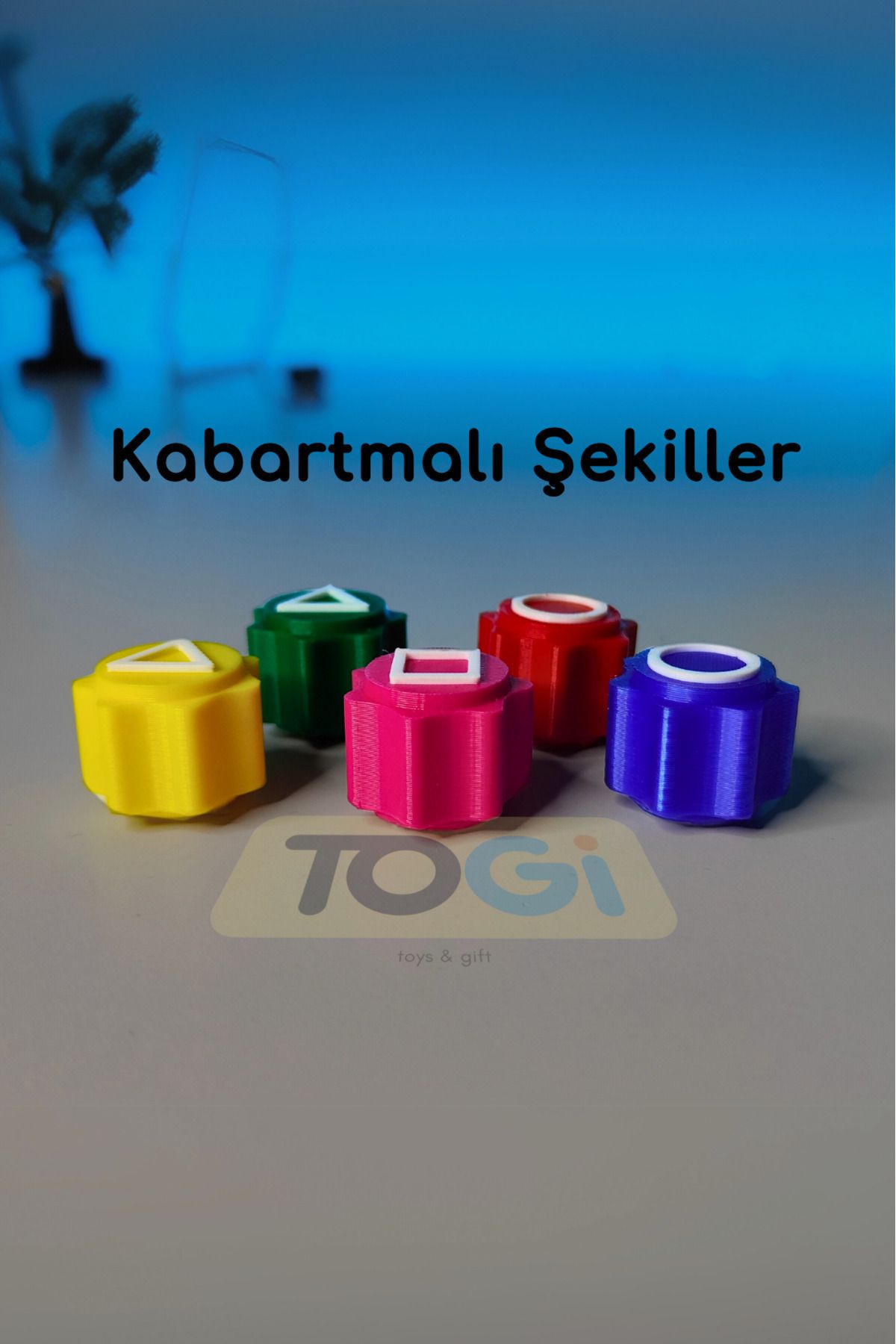 TOGi Toys-Squid Game 2 - Set of 5 Colored Stones (No Box), Squid Game Pentacle and Gonggi 3