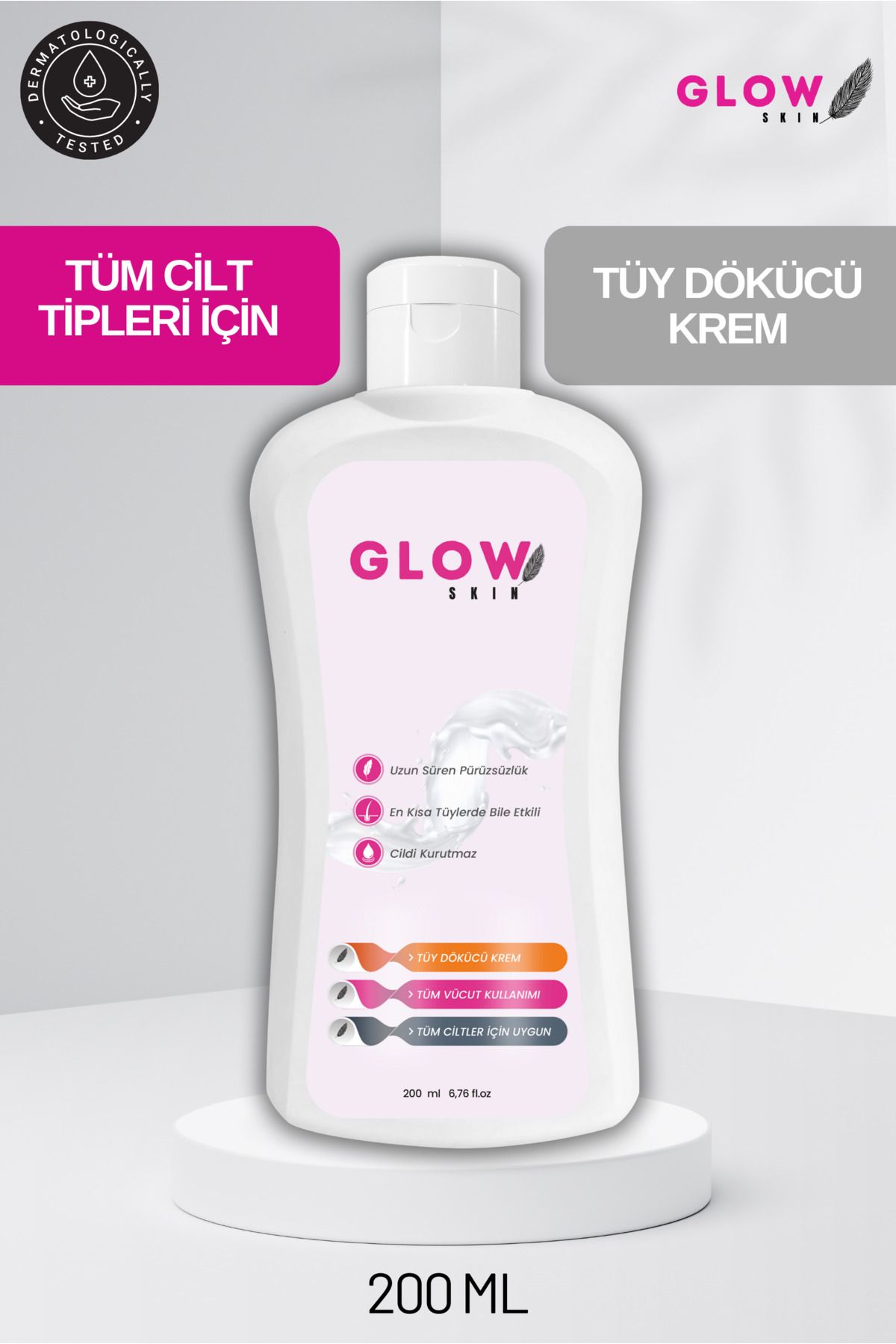 Glowwhite Tüm Ciltler Için Nemlendirici Etkili Tüy Dökücü Krem