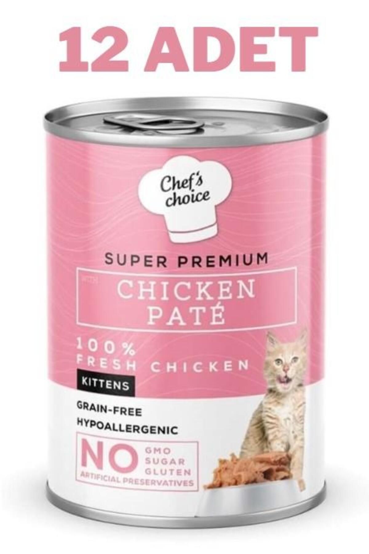 Chefs Choice Kitten Chicken Yavru Kedi Konservesi 12x400 Gr